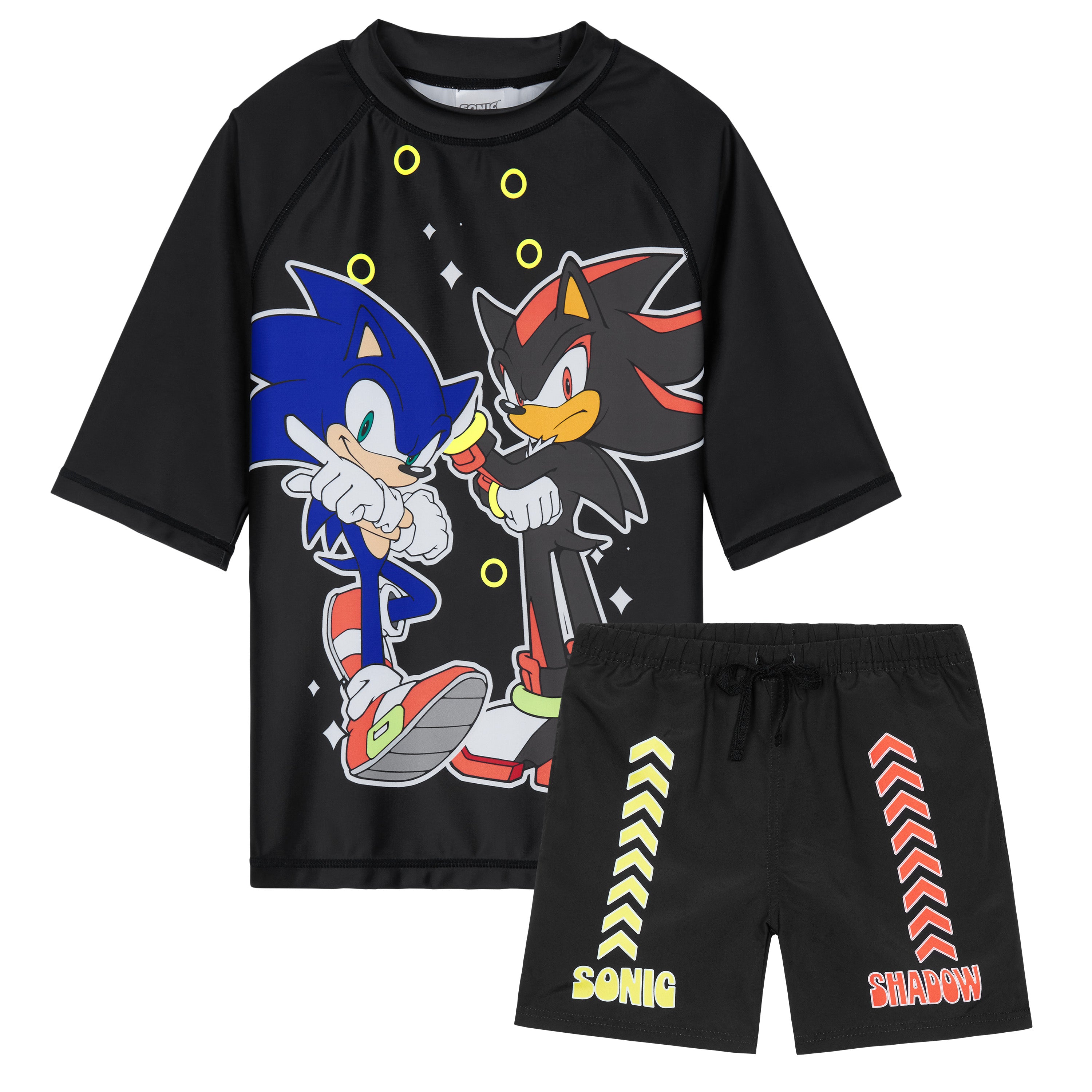 sonic-maillot-de-bain-gar-on-2-pi-ces-7-8-ans-rash-guard image 1