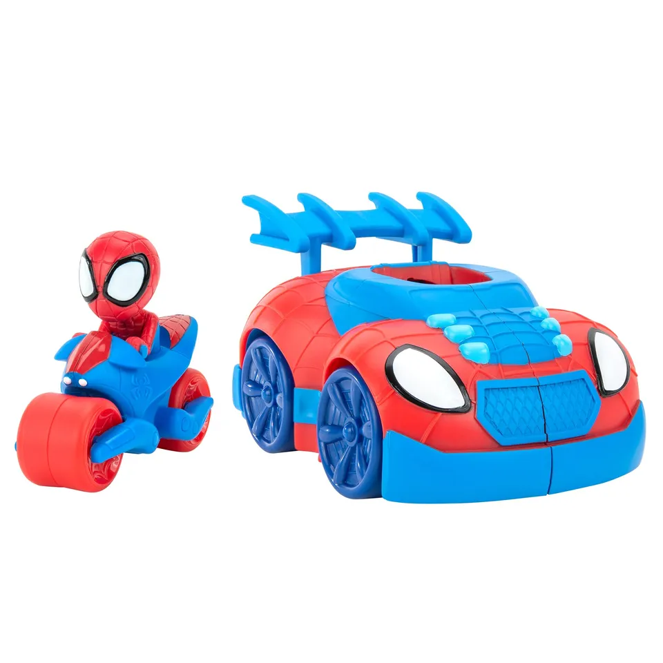marvel-spidey-v-hicule-2-en-1-web-strike-voiture-moto image 1