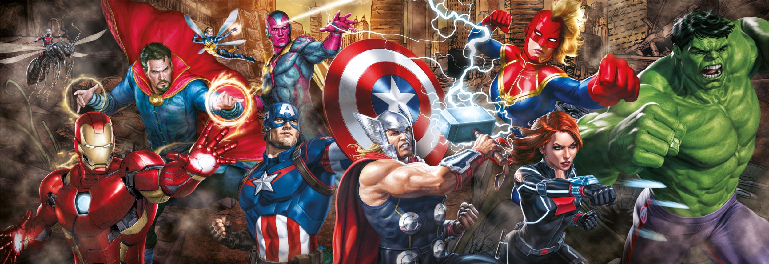 marvel-panorama-puzzle-1000-pi-ces-98x33-cm-adulte image 2
