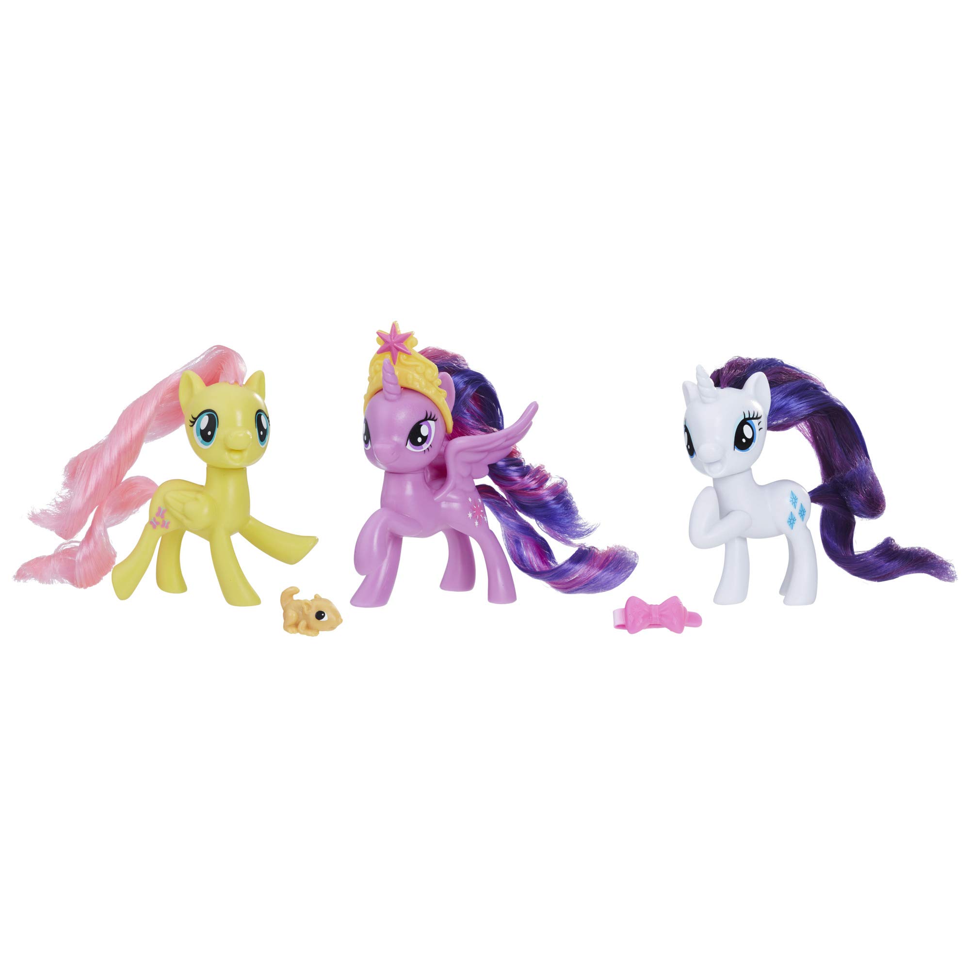 my-little-pony-pack-3-figurines-7-5-cm-rarity-twilight-fluttershy image 1