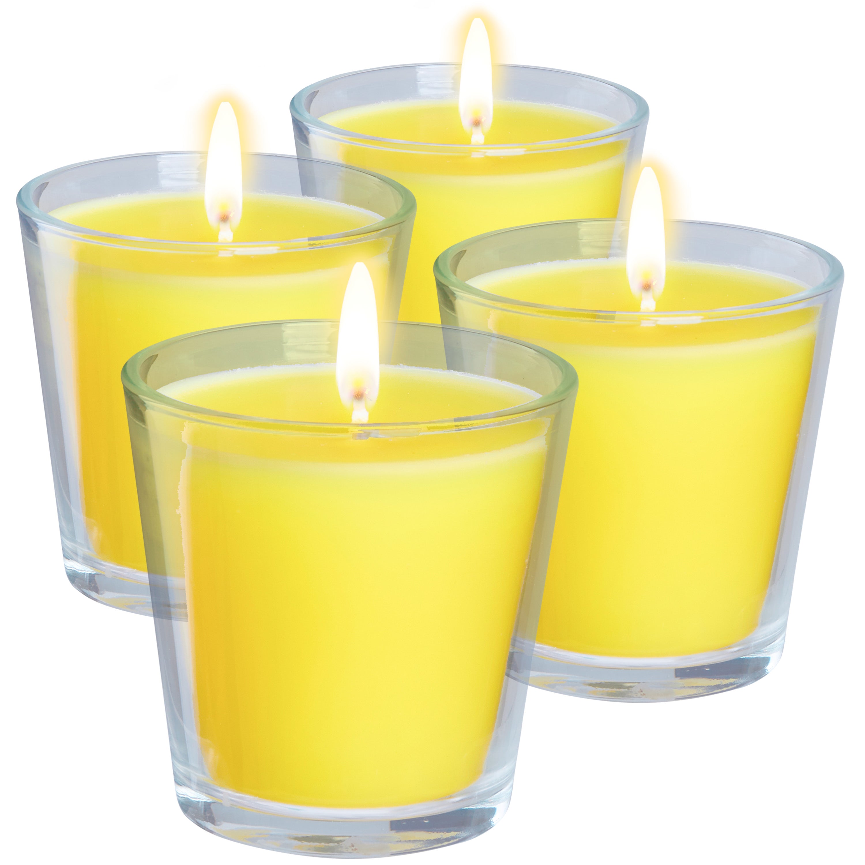 get-trend-deco-express-bougie-citronnelle-jaune-lot-4-anti-moustiques image 1