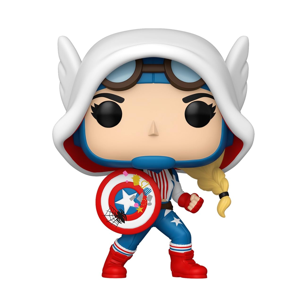 funko-pop-marvel-sggv-captain-america-gwen-figurine-vinyle-9-5cm image 2