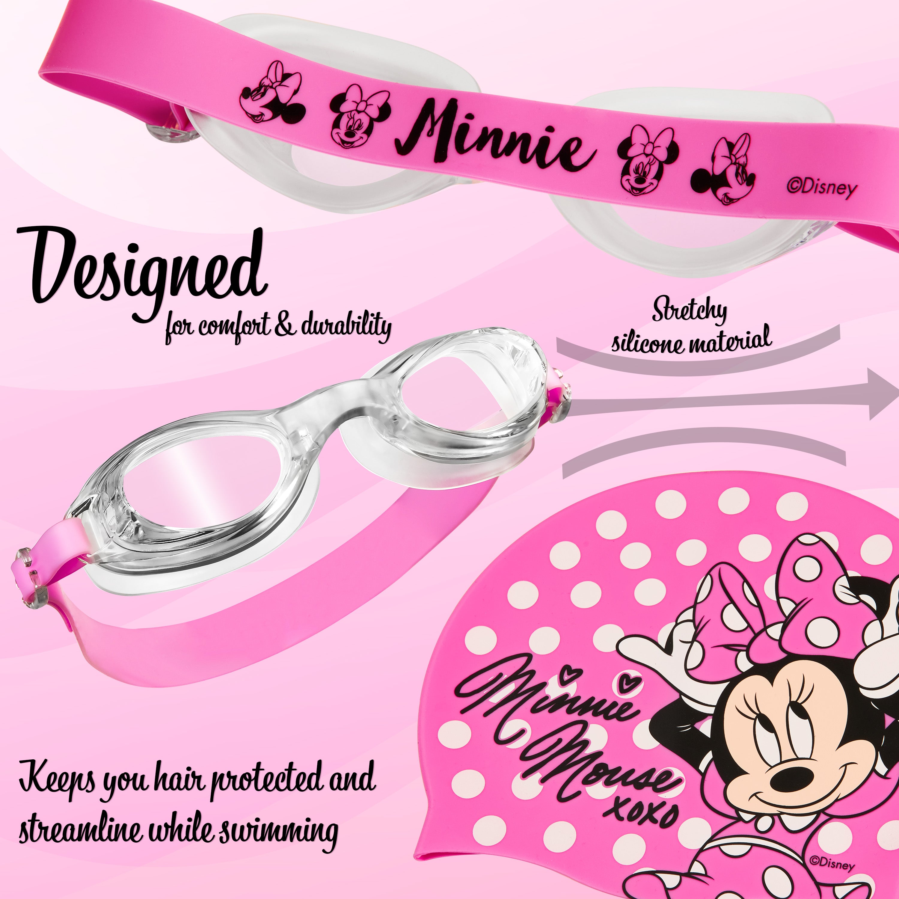disney-minnie-kit-natation-enfant-lunettes-bonnet-minnie image 4