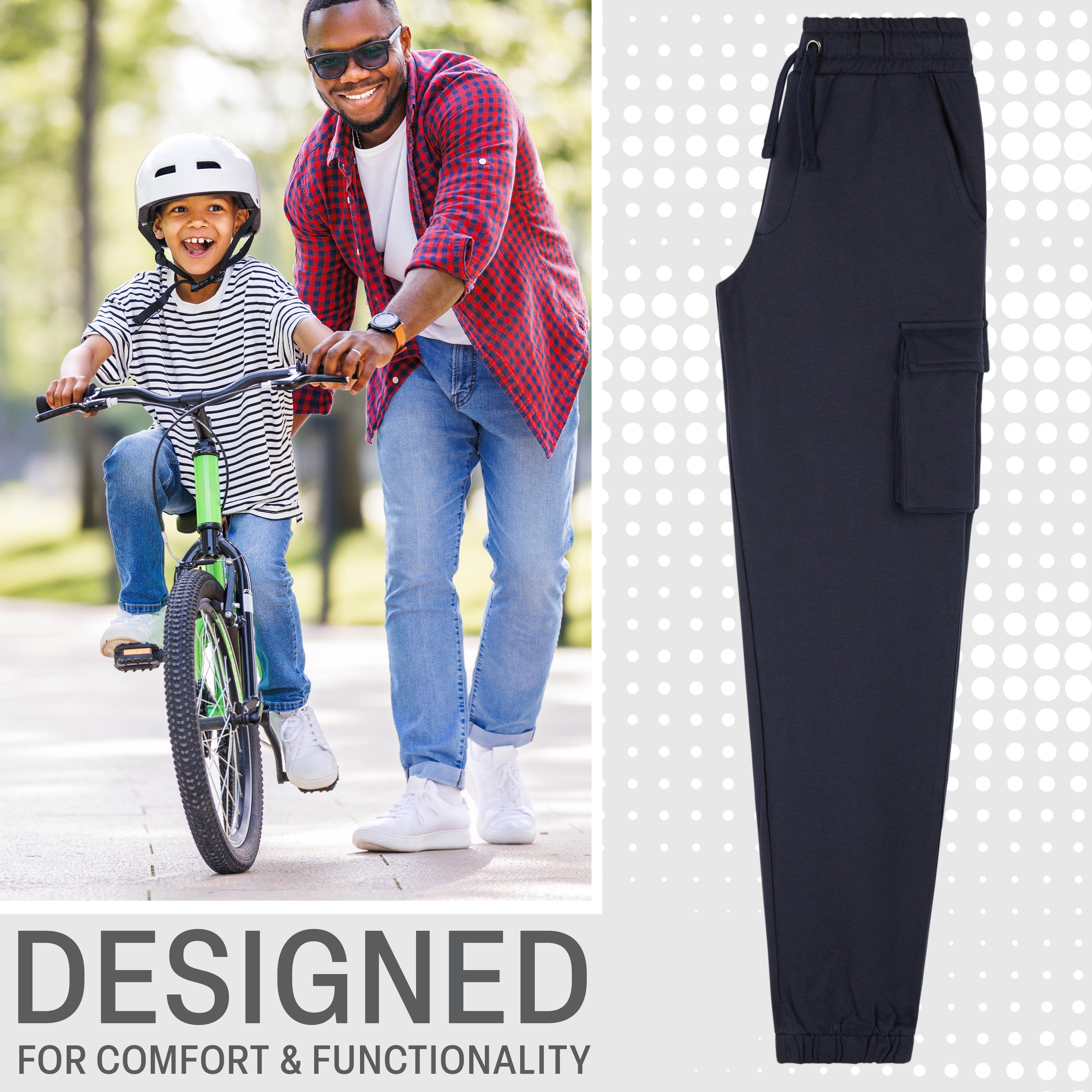 citycomfort-jogger-cargo-gar-on-marine-4-poches-11-12-ans image 4