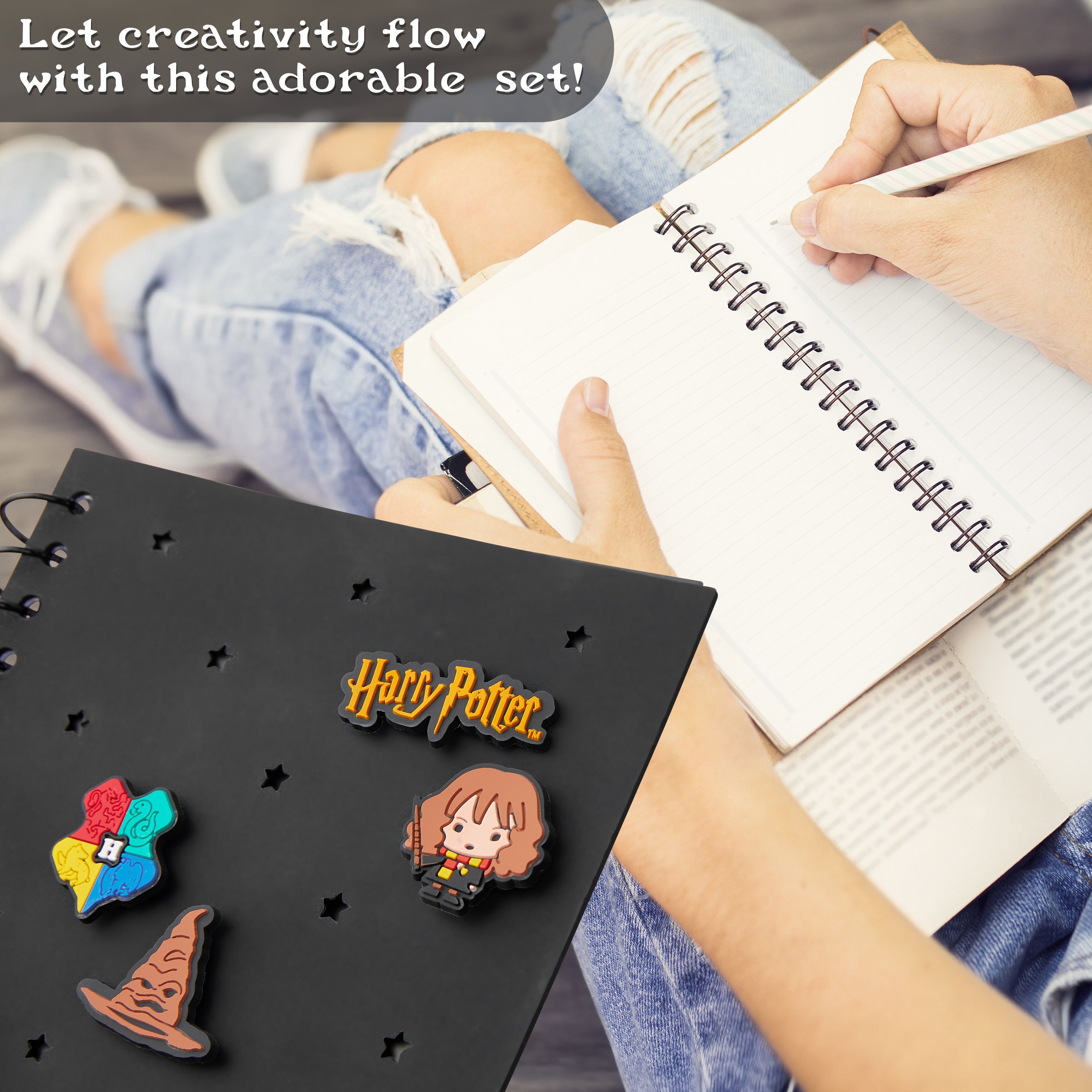 harry-potter-set-papeterie-a5-carnet-trousse-pins-chibi image 4