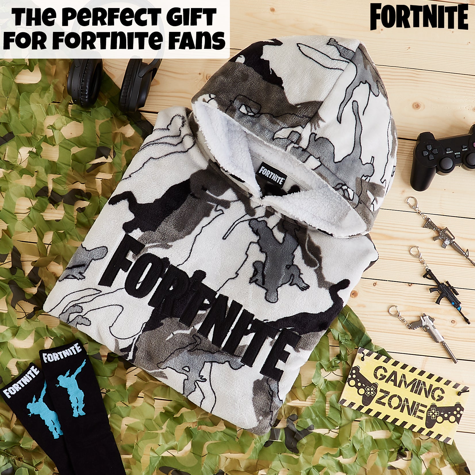 fortnite-sweat-plaid-ado-polaire-sherpa-extra-long-14-ans image 6