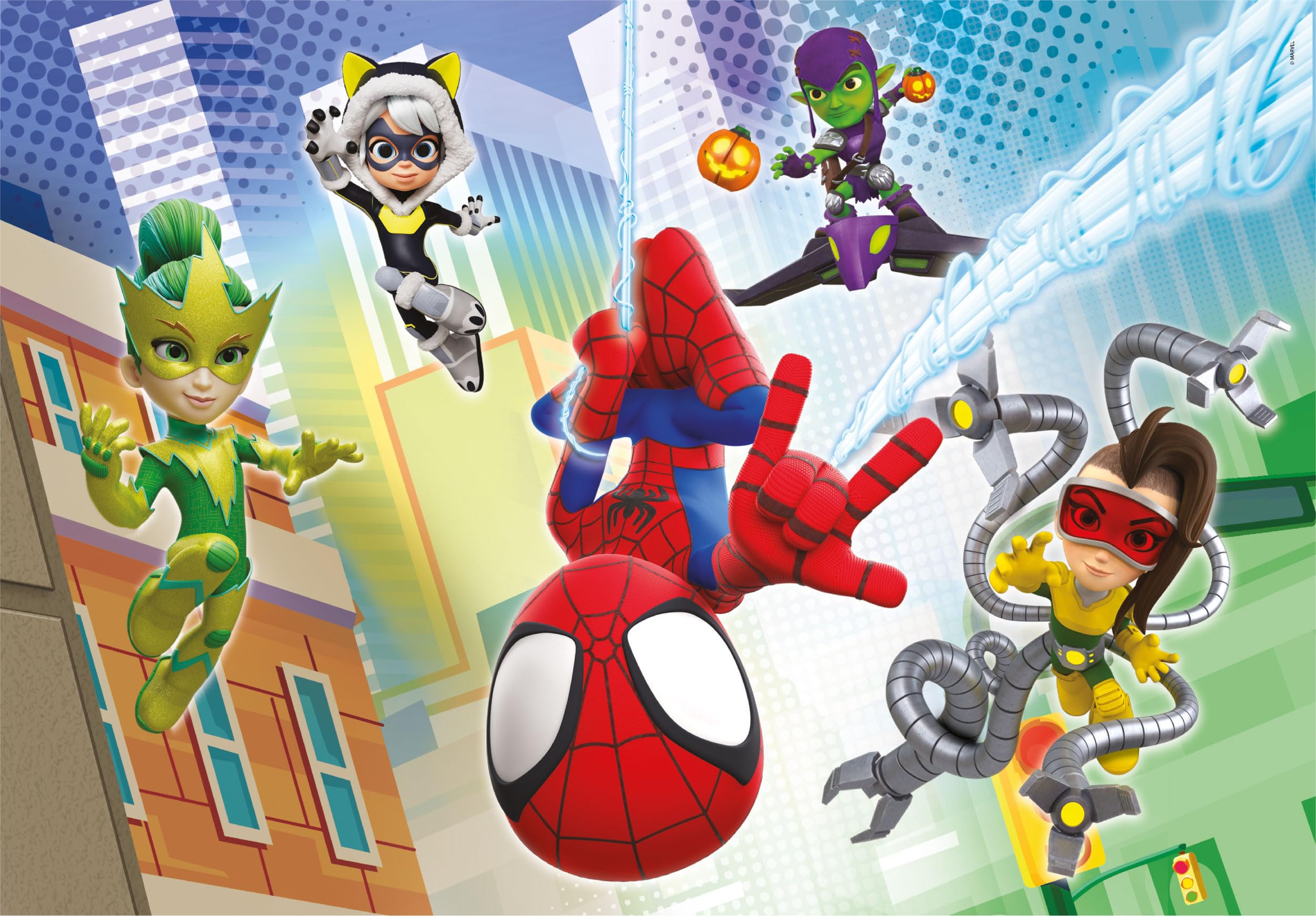 clementoni-supercolor-spidey-and-friends-puzzle-2x60-pi-ces-4-ans image 2