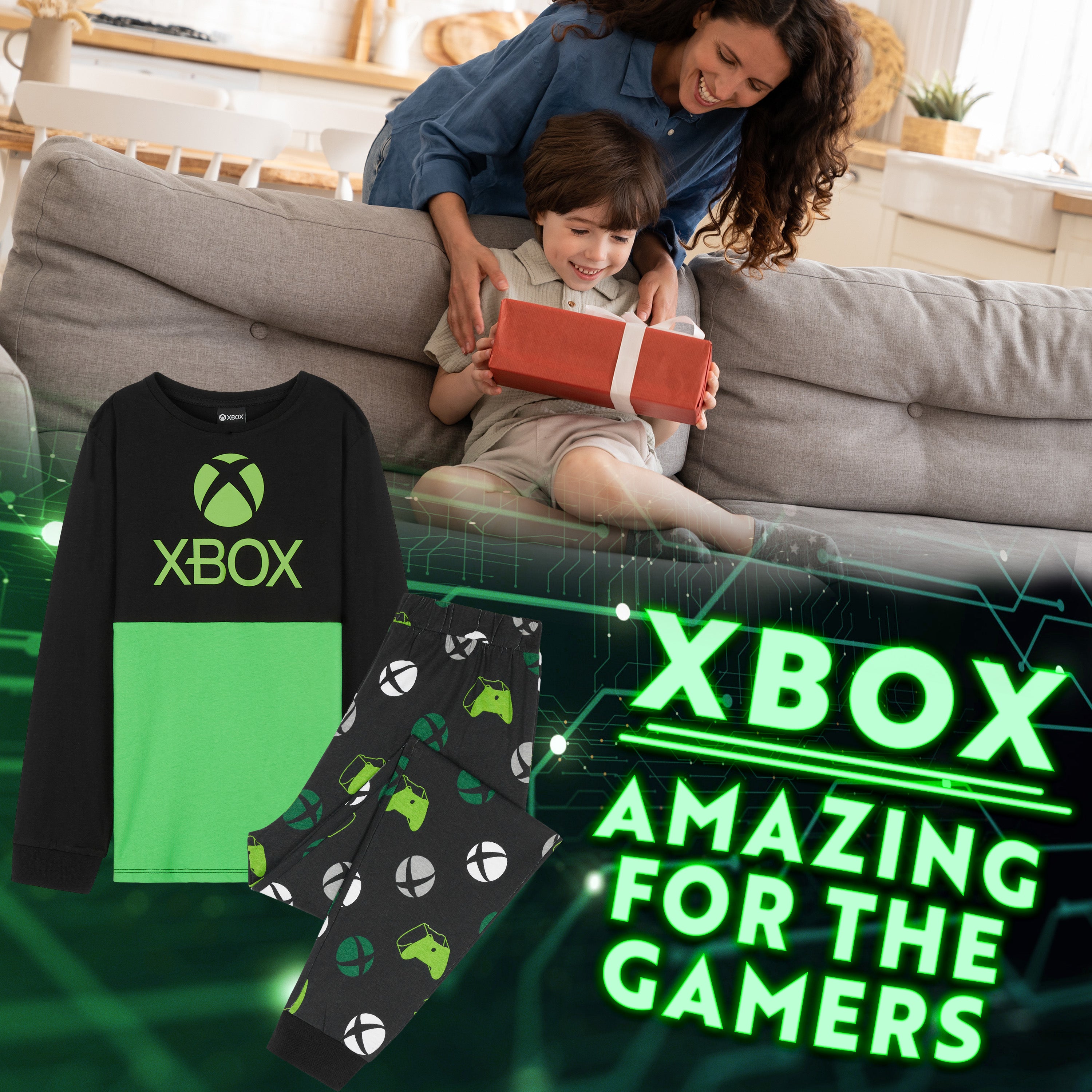 get-trend-boys-xbox-pyjama-long-gar-on-9-10-ans-coton-2-pi-ces image 2