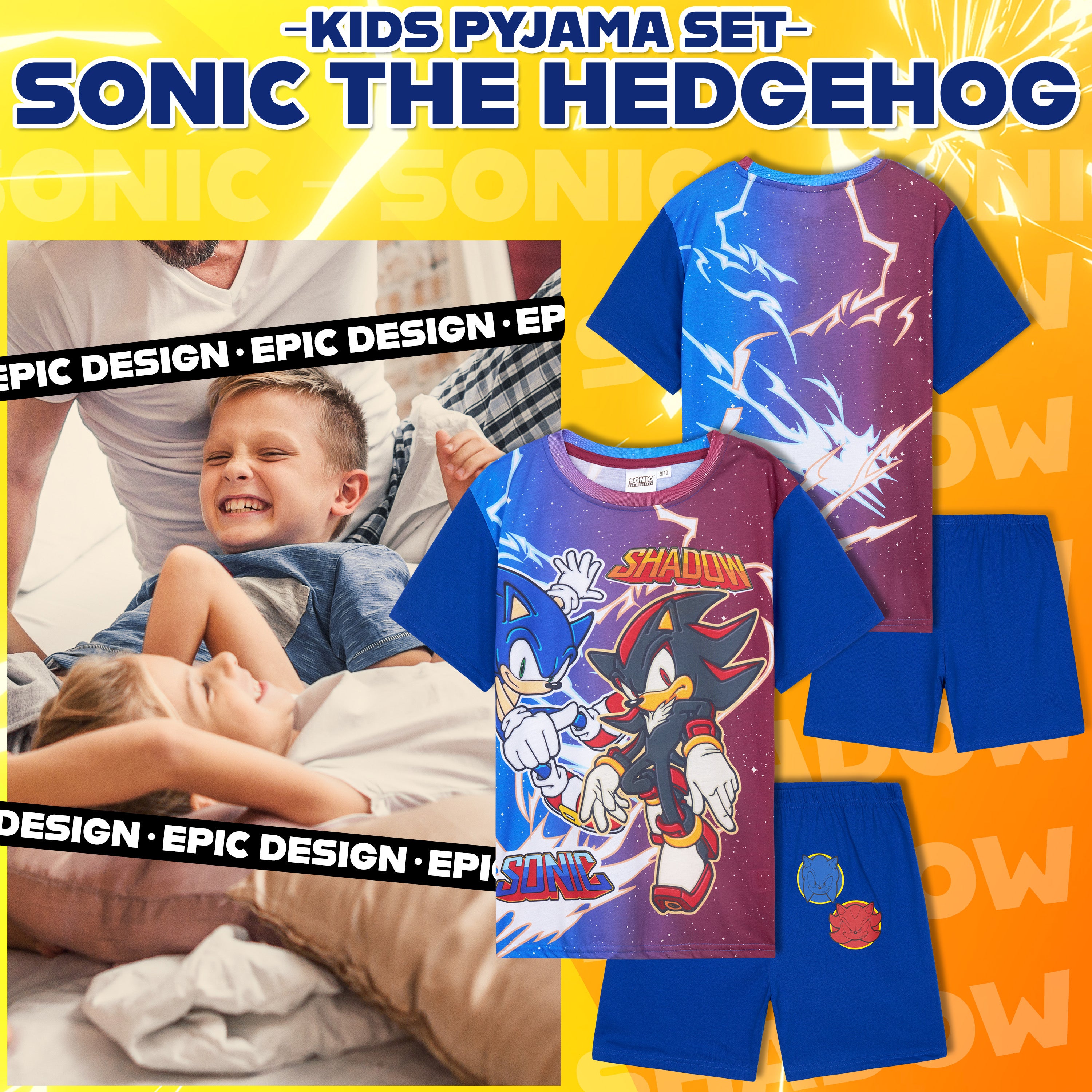 sonic-pyjama-short-gar-on-t-l-ger-7-8-ans image 2