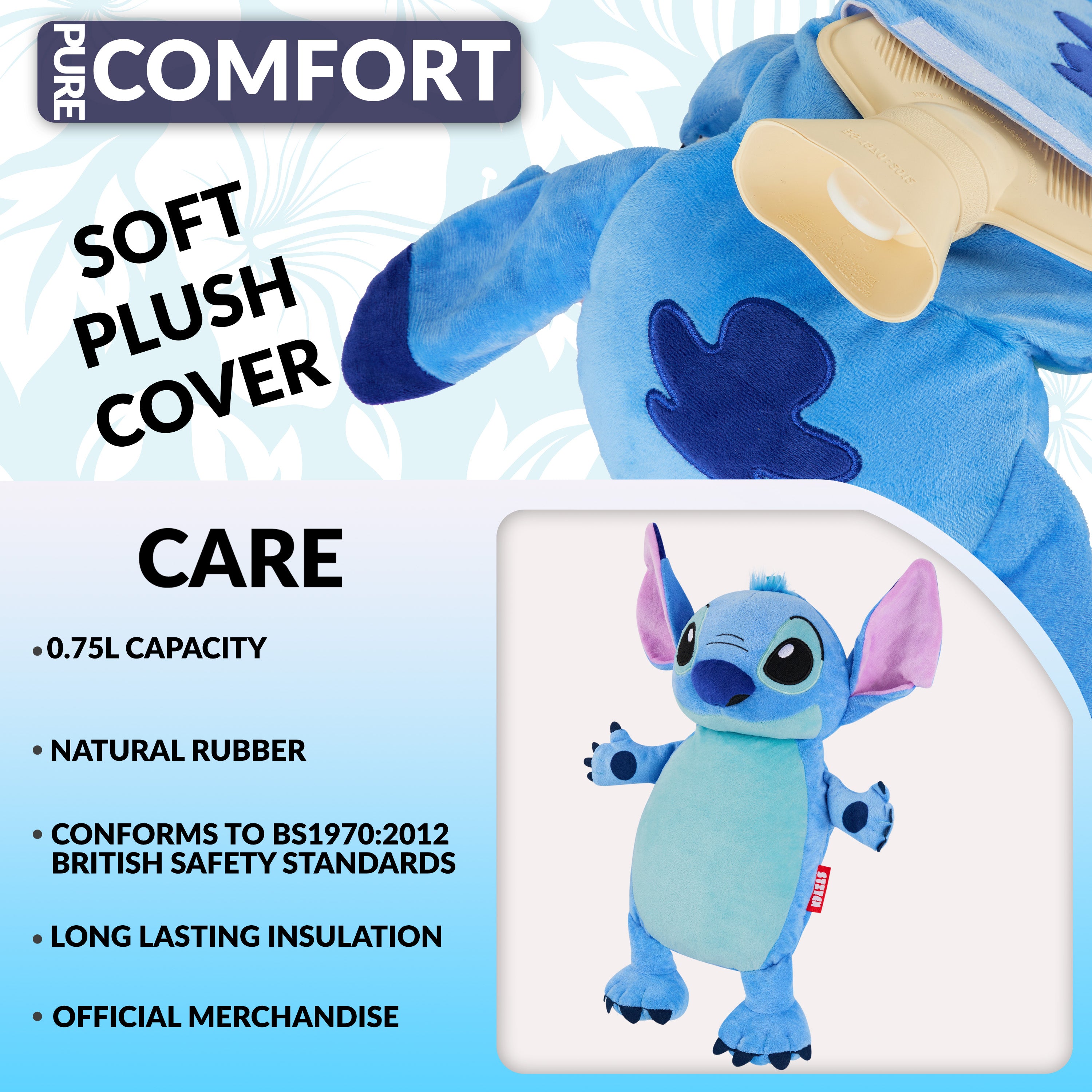 disney-stitch-bouillotte-750-ml-housse-peluche-3d-bleue image 3
