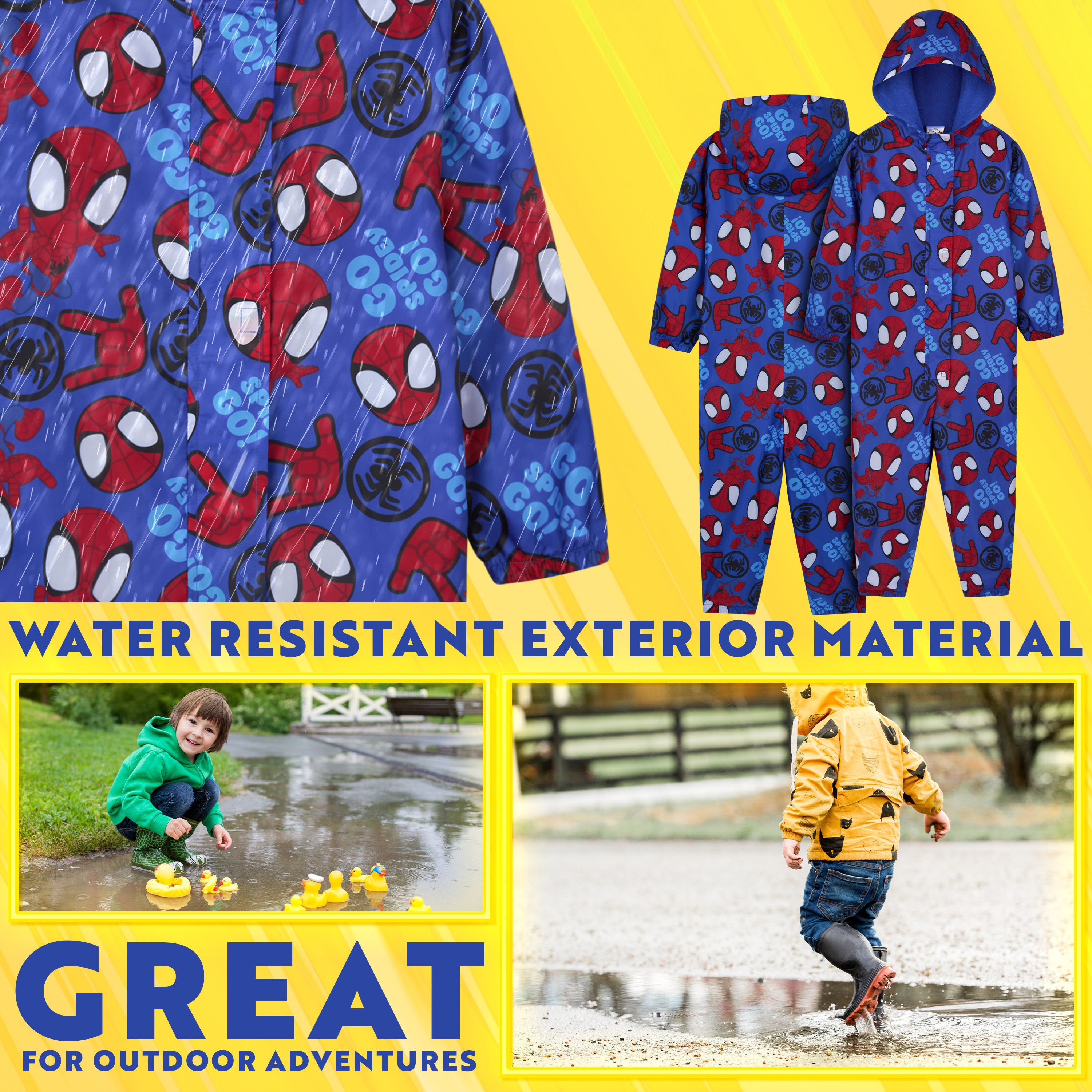 get-trend-boys-combinaison-pluie-spidey-gar-on-4-5-ans-polaire image 3