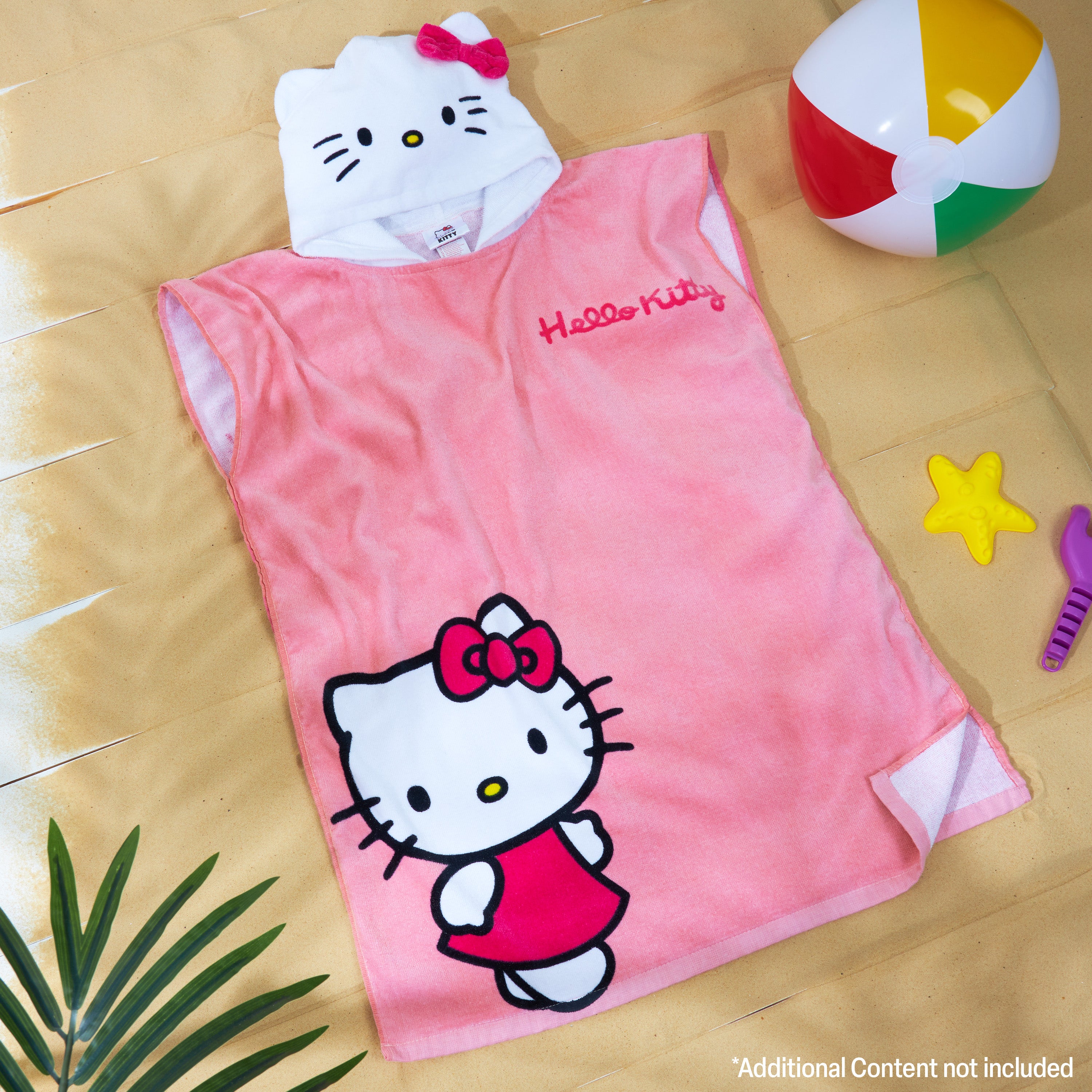 hello-kitty-poncho-serviette-capuche-enfant-rose-absorbant image 5