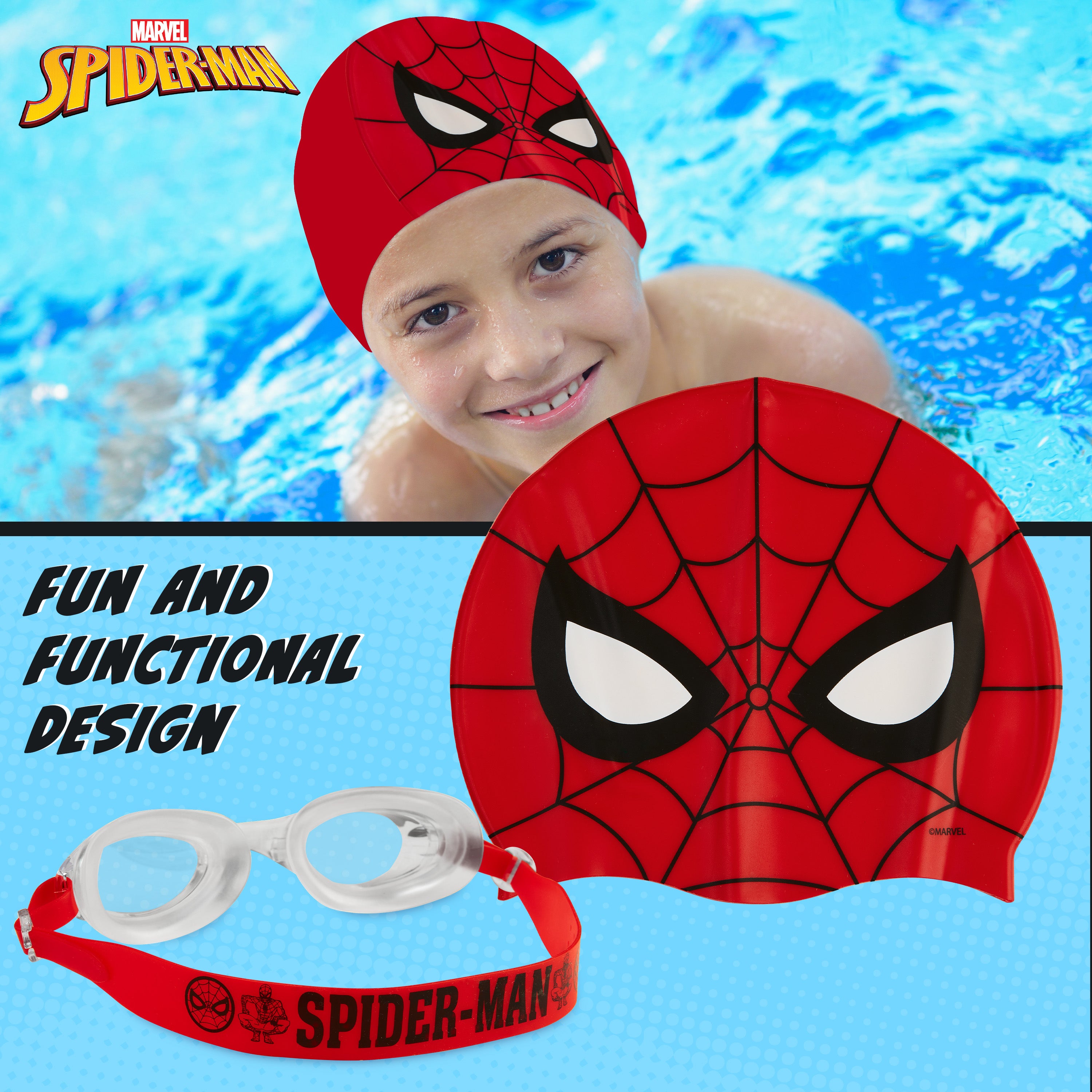 spiderman-kit-piscine-enfant-6-14-ans-rouge image 6