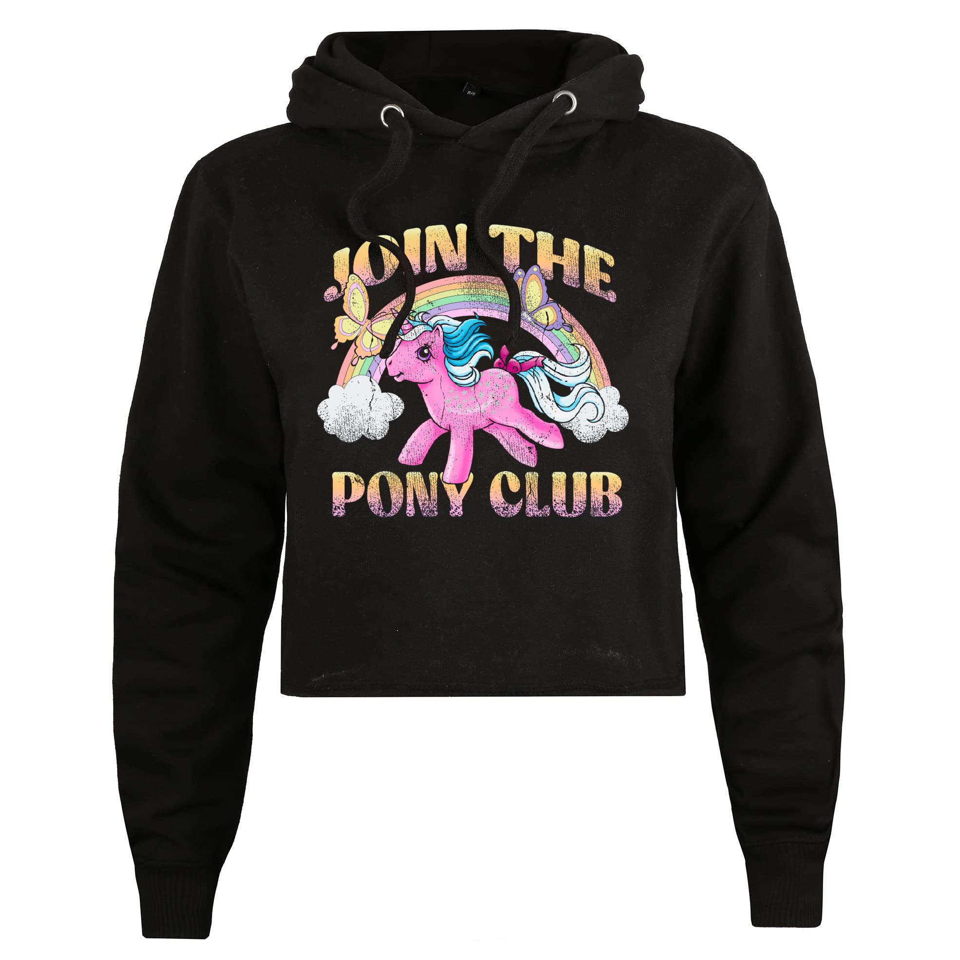 my-little-pony-join-the-pony-club-sweat-capuche-court-noir-femme-xl image 1