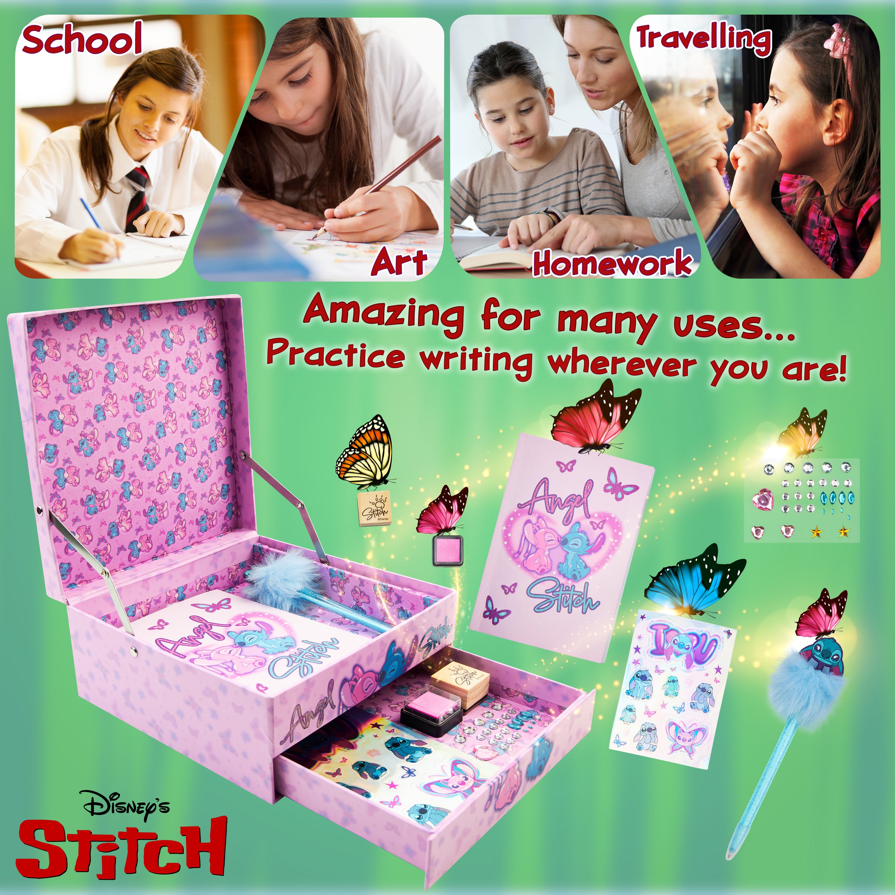 disney-stitch-kit-cr-atif-scrapbook-rose-carnet-stickers image 4