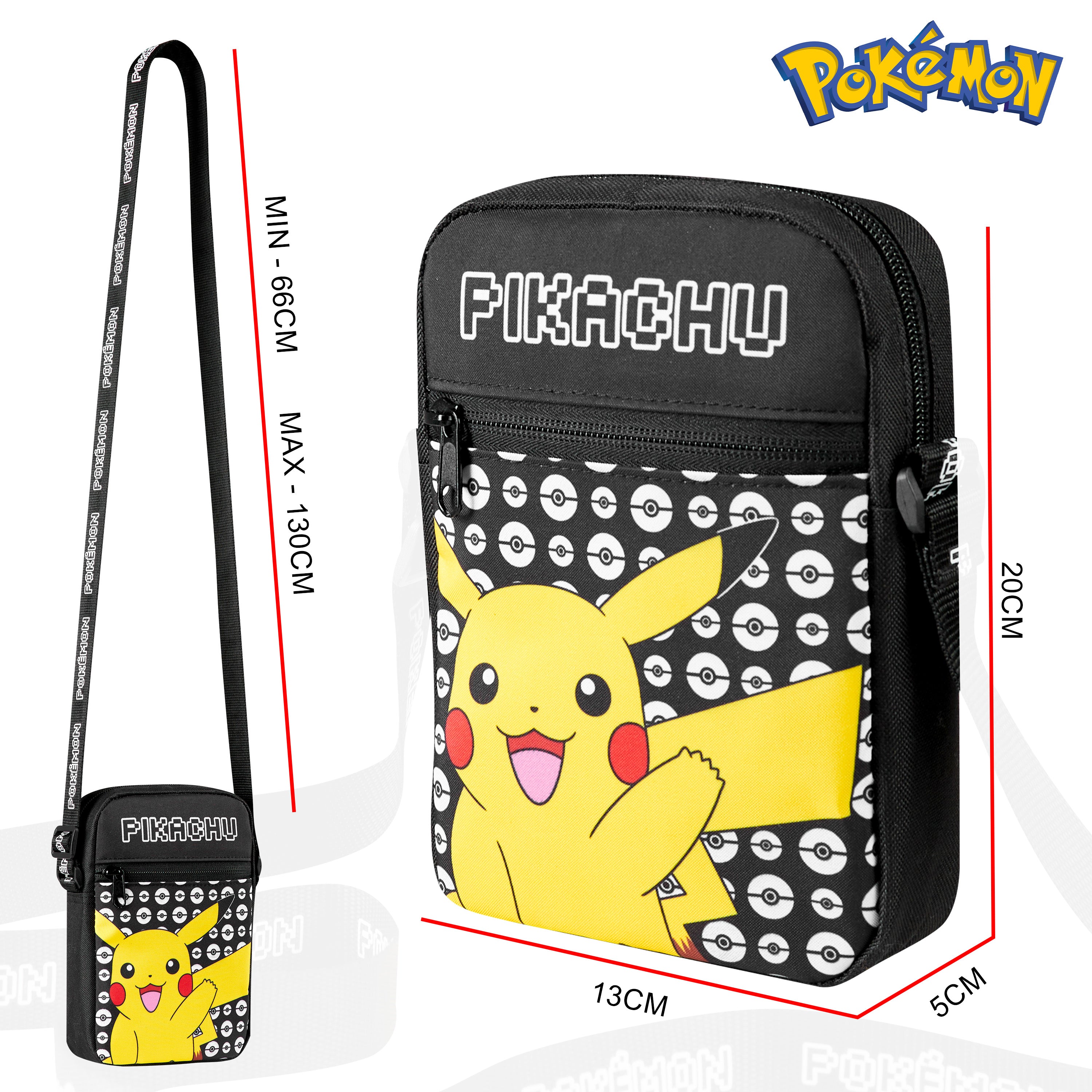 pok-mon-sac-bandouli-re-enfant-pikachu-sangle-r-glable image 6