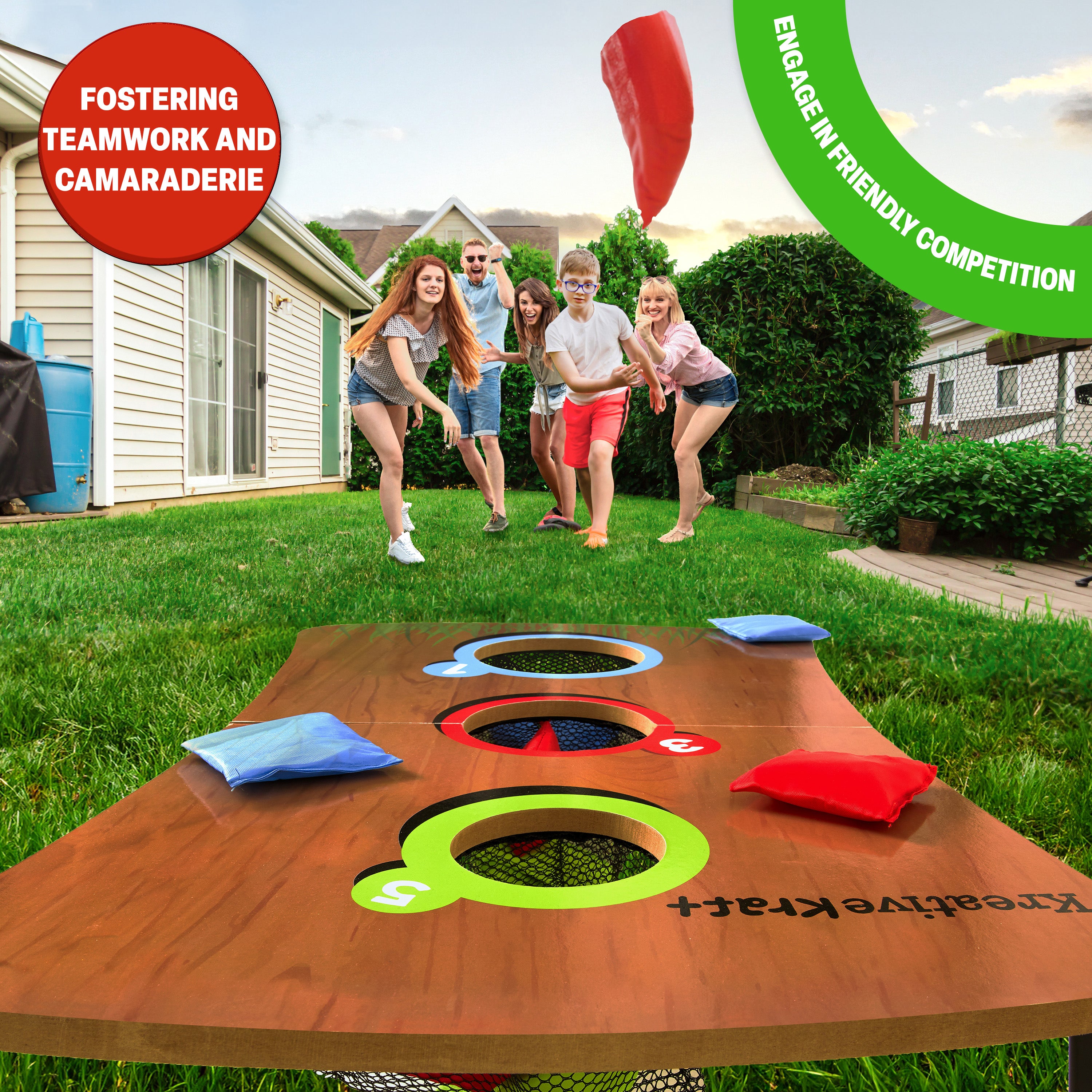 kreativekraft-cornhole-jeu-de-lancer-sacs-bois-jardin-famille image 5