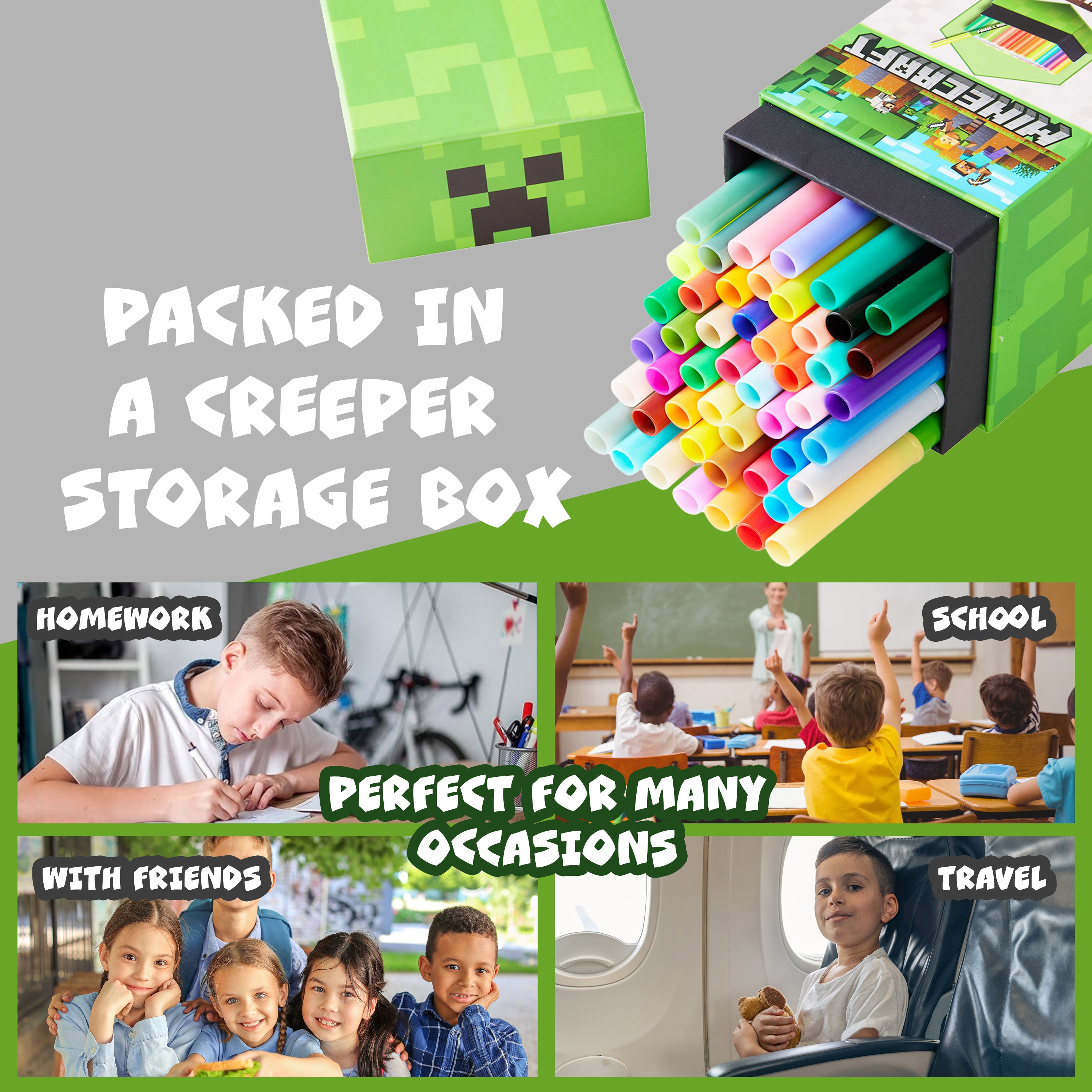 minecraft-feutres-enfant-lavables-48-pi-ces-bo-te-creeper image 4