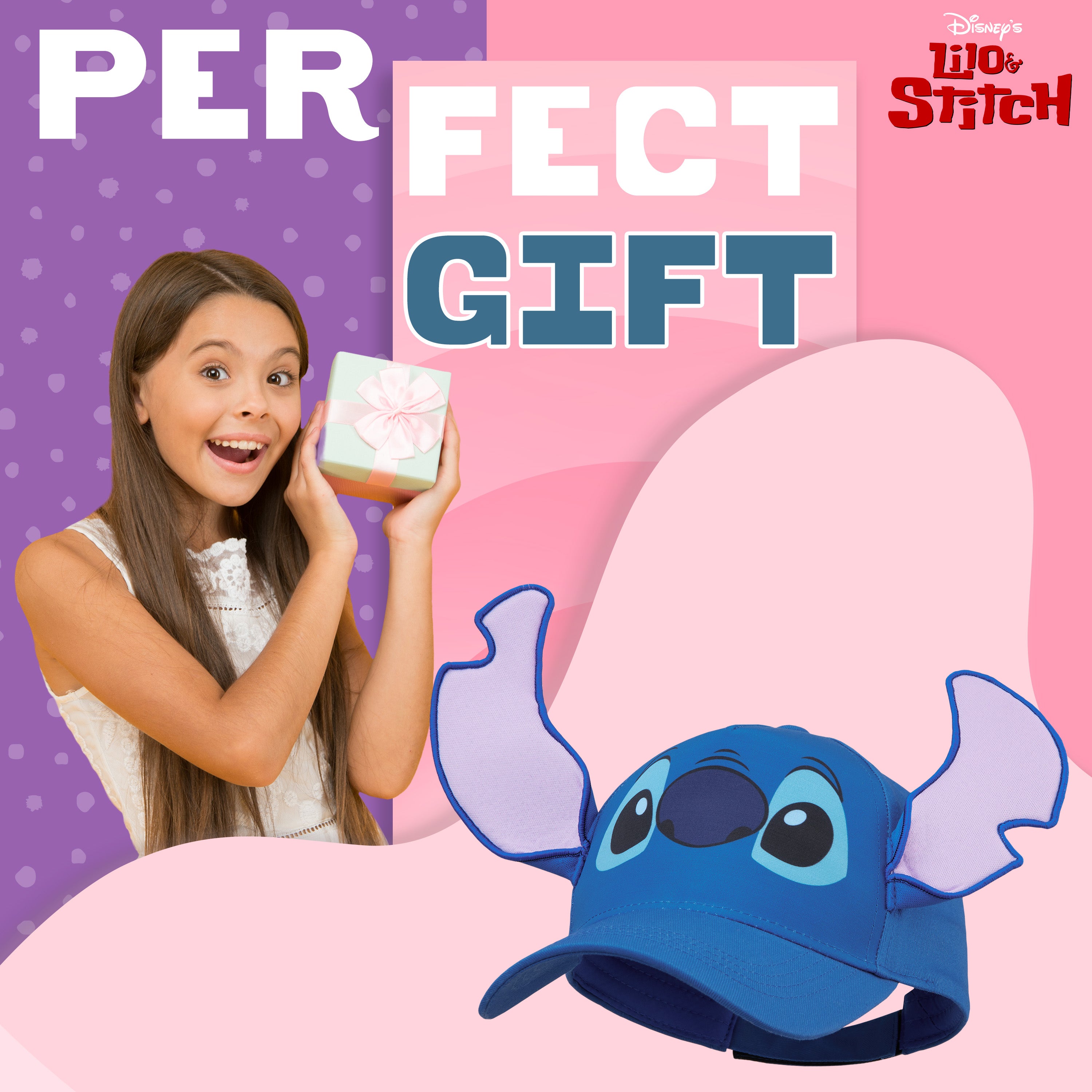 disney-stitch-casquette-fille-bleue-3d-oreilles-coton image 3