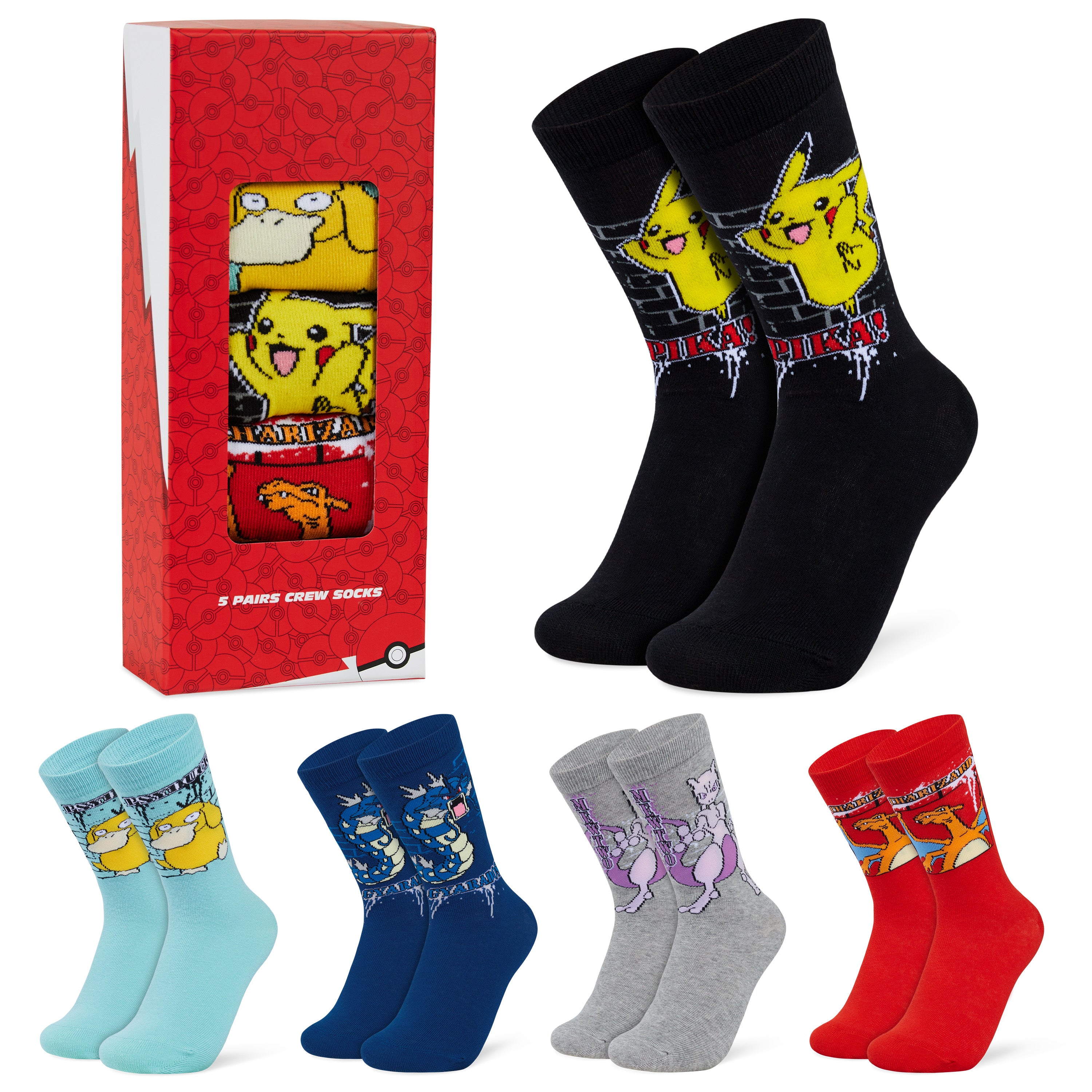 pok-mon-chaussettes-gar-on-lot-5-paires-pikachu-coton image 1
