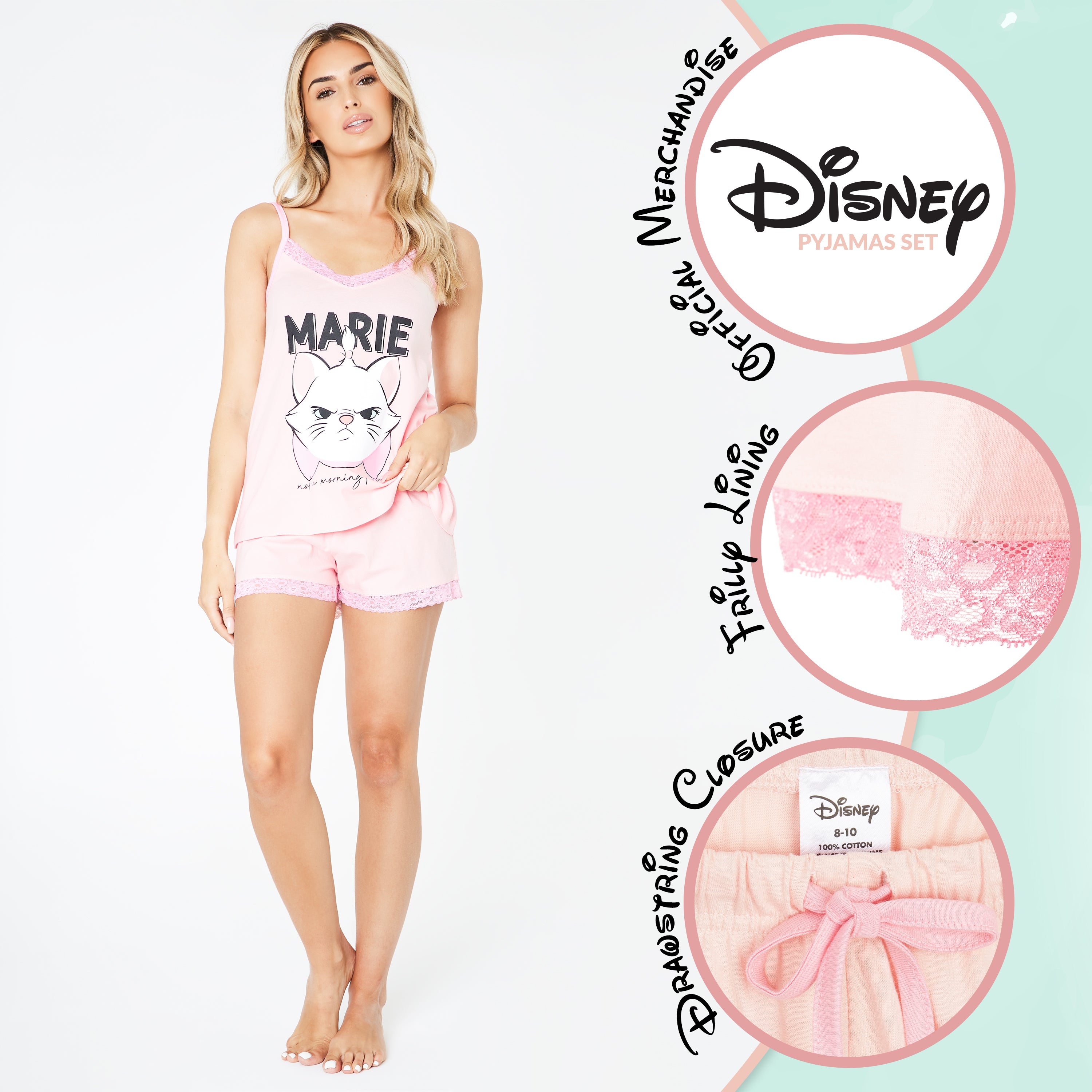 disney-stitch-pyjama-short-femme-d-bardeur-coton-bleu image 2