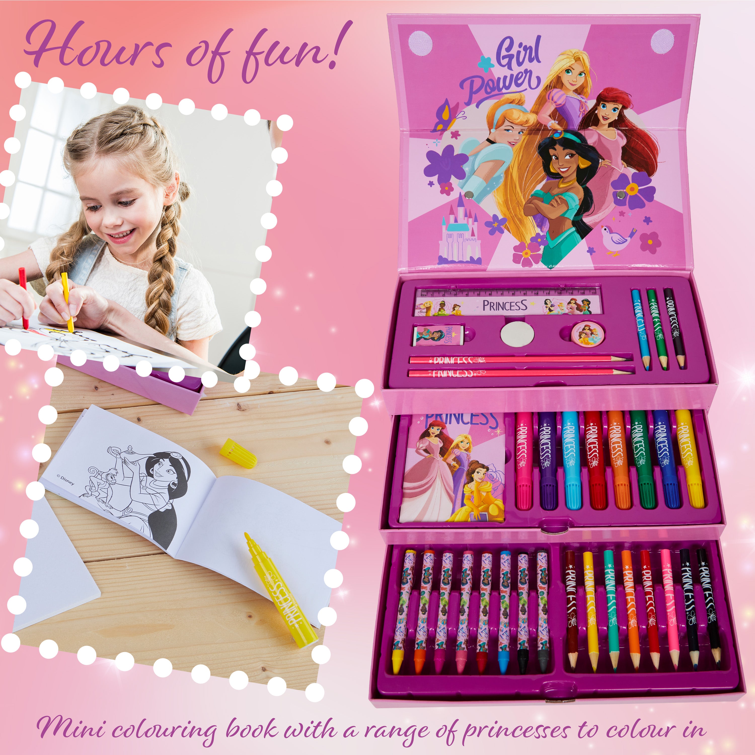 disney-princesses-coffret-coloriage-artiste-rose-30-pcs image 4