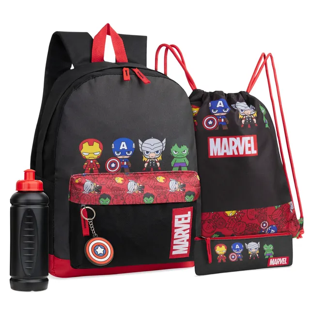 marvel-cartable-gar-on-5-pi-ces-sac-dos-trousse-gourde image 1