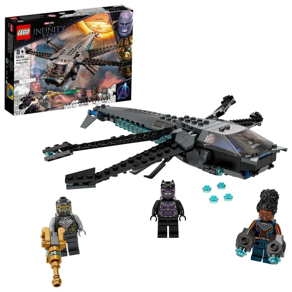 lego-marvel-76186-dragon-volant-black-panther-jeu-construction image 1