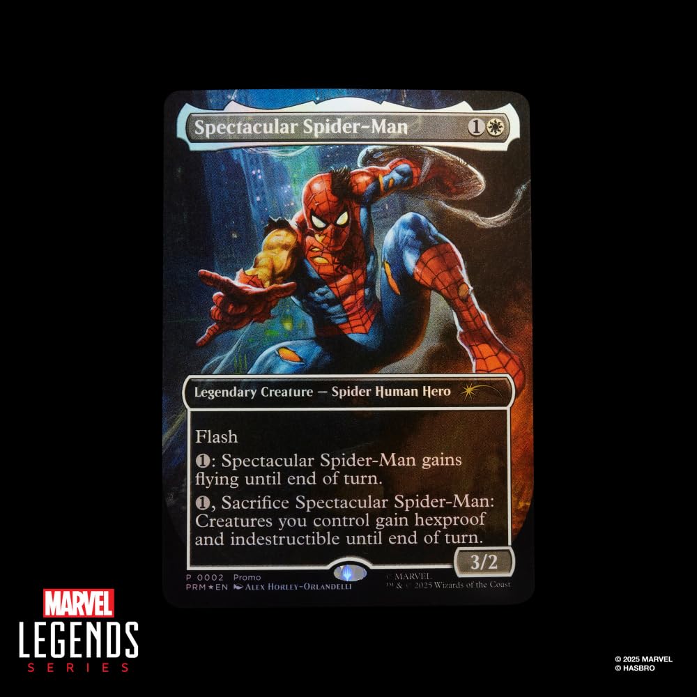 marvel-legends-spider-man-combat-endommag-figurine-carte-magic image 3