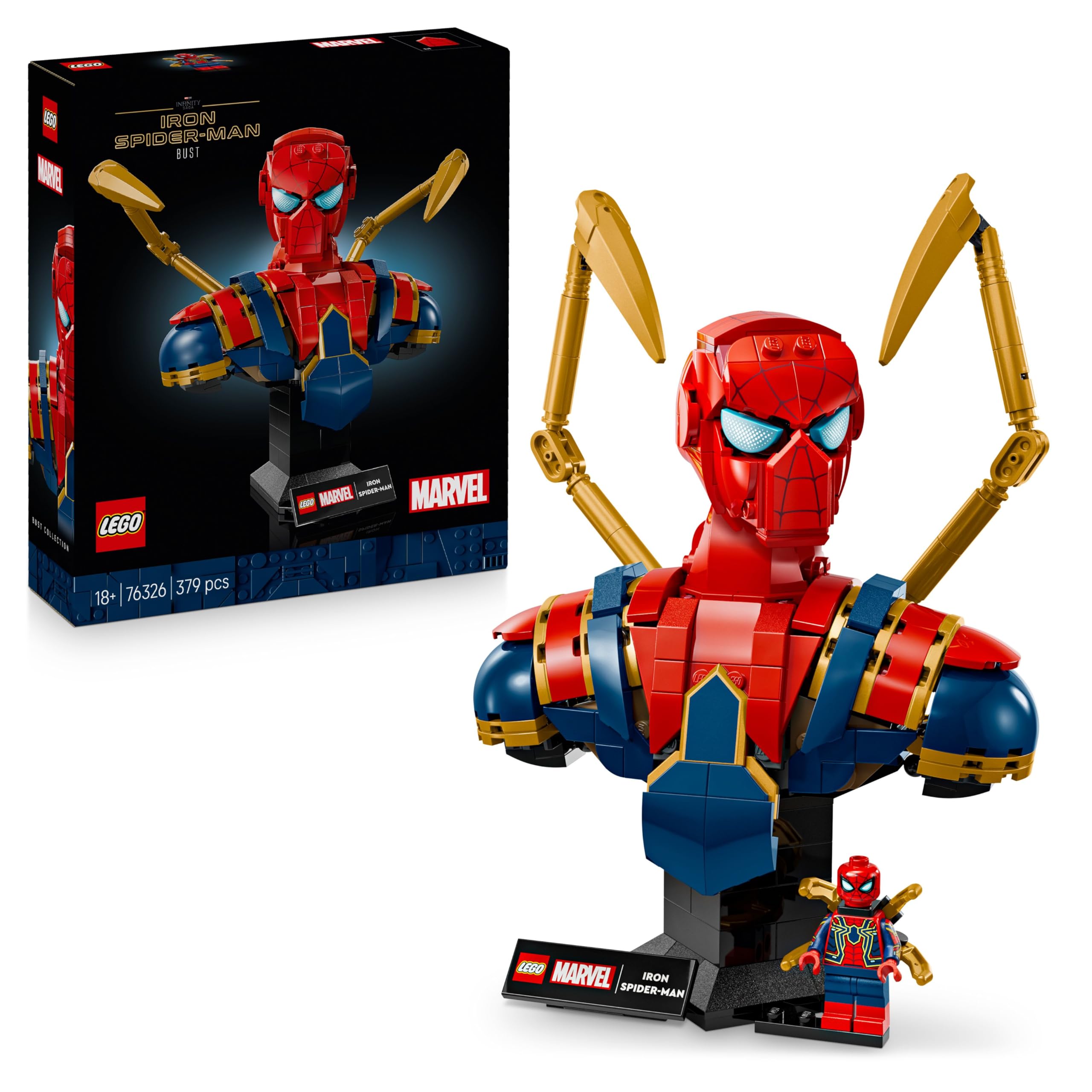 lego-marvel-76326-buste-iron-spider-man-set-379-pi-ces image 1