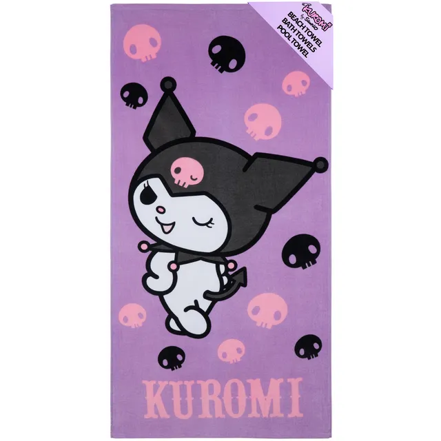 hello-kitty-serviette-plage-violette-70x140-absorbante image 1
