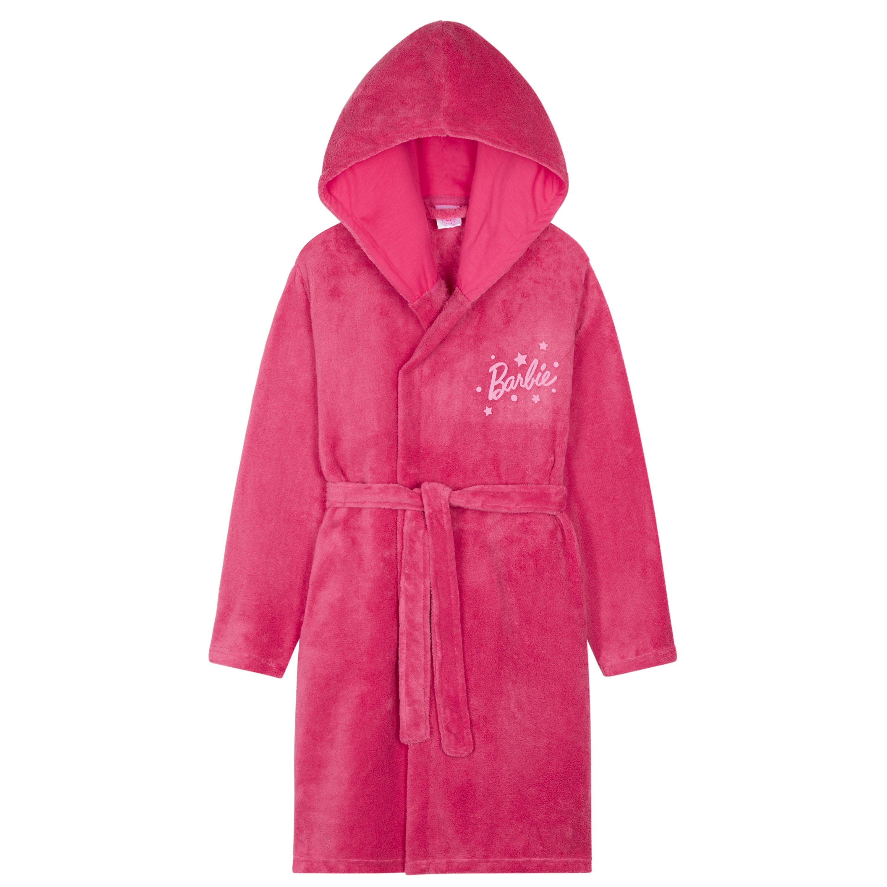 barbie-peignoir-fille-polaire-capuche-rose-7-8-ans image 1