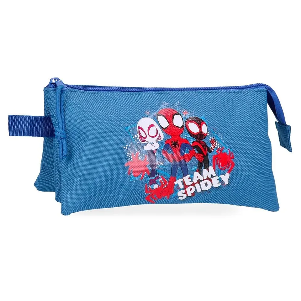 marvel-team-spidey-trousse-gar-on-polyester-22-cm-3-compartiments image 1