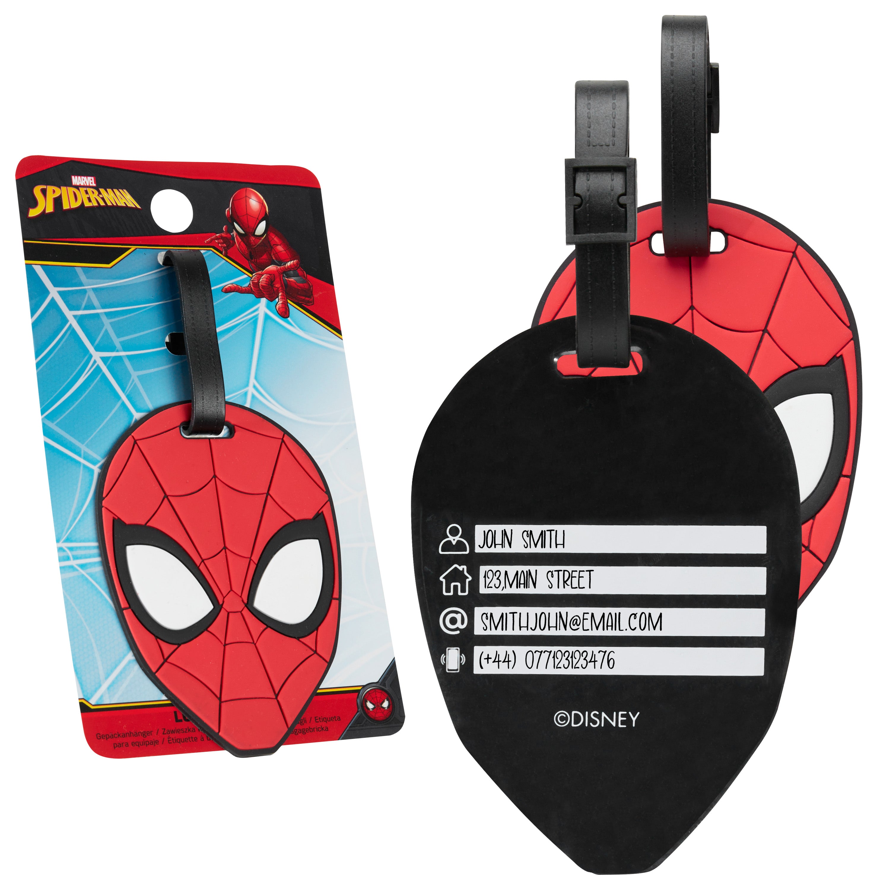 marvel-spider-man-tiquette-valise-pvc-rouge-spiderman image 1