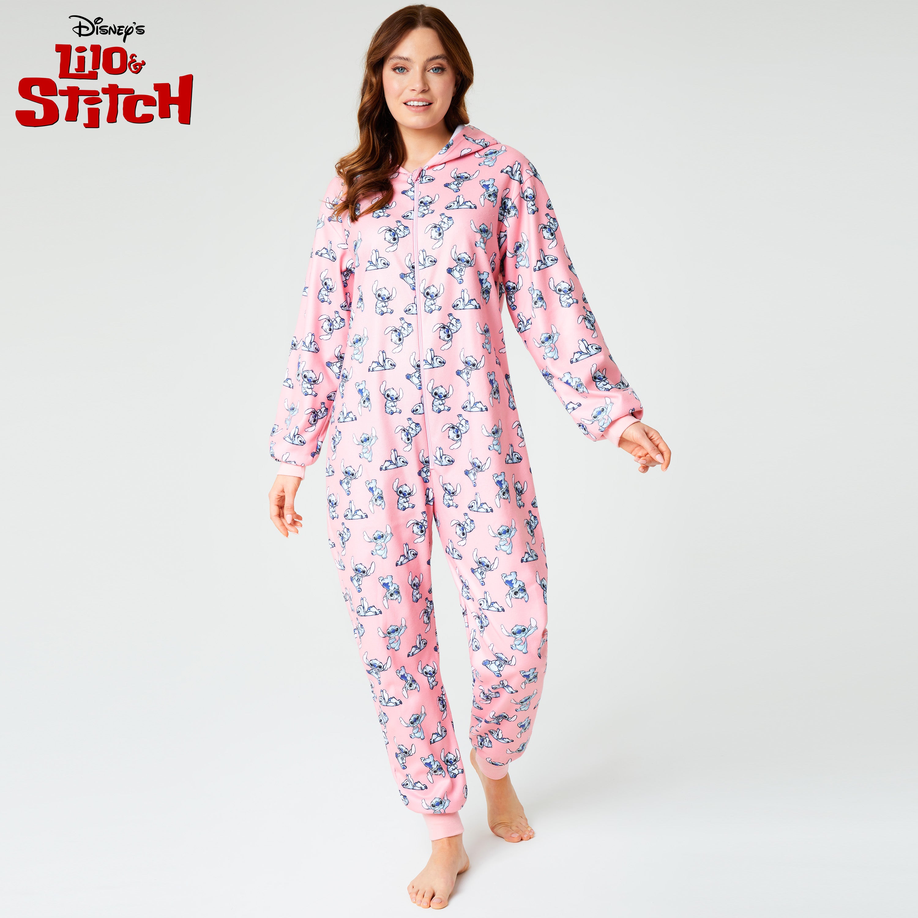 disney-stitch-combinaison-pyjama-femme-s-rose-polaire image 3