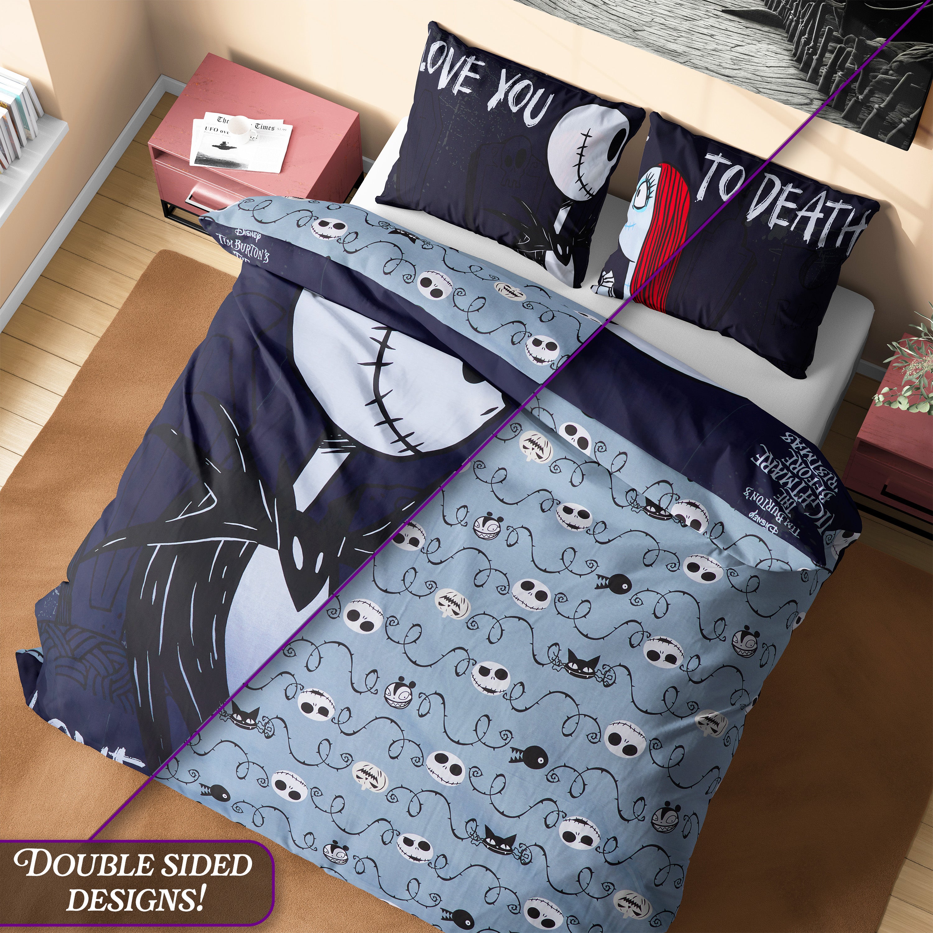 disney-stitch-housse-de-couette-double-taies-noire-jack image 4