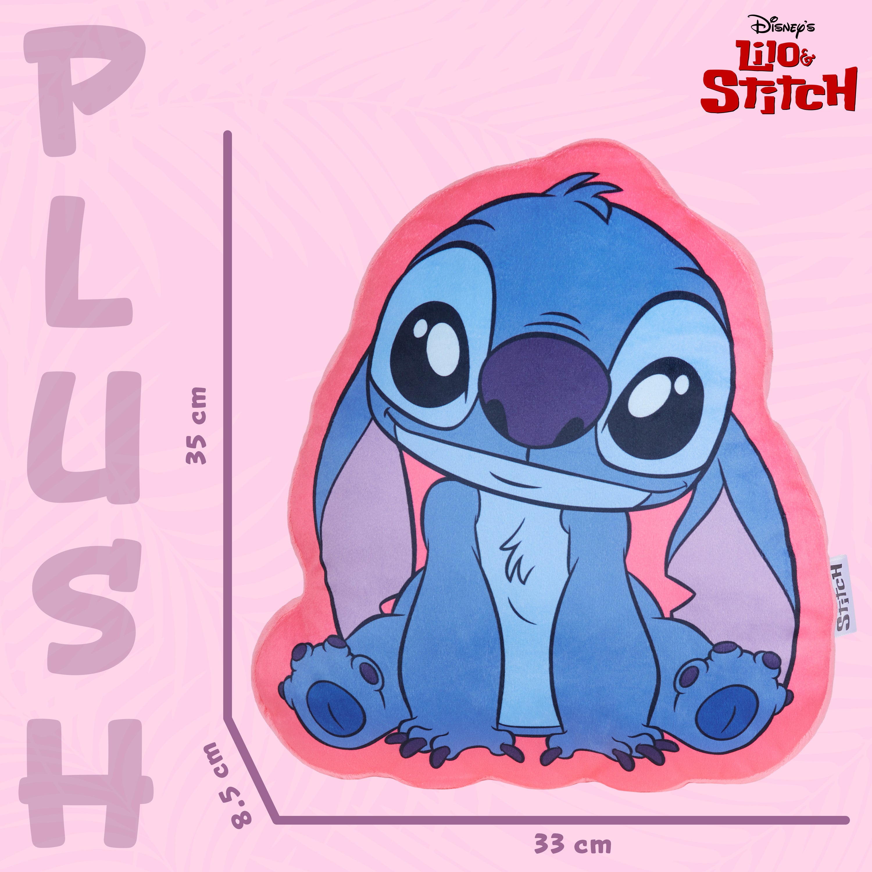disney-stitch-coussin-peluche-fille-bleu-rose-35x33-cm image 6