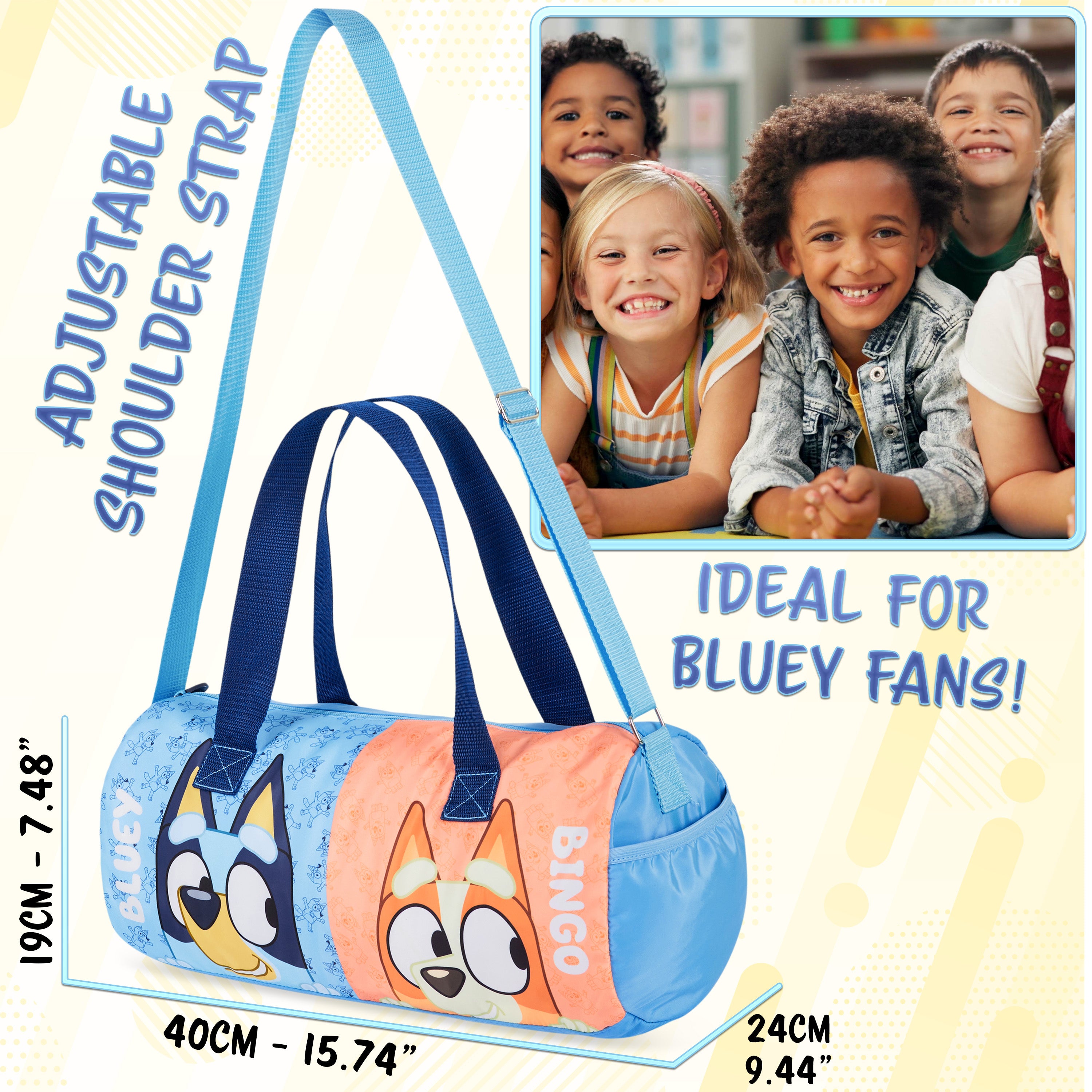 bluey-sac-de-sport-enfant-bleu-poches-zipp-es-40-cm image 6