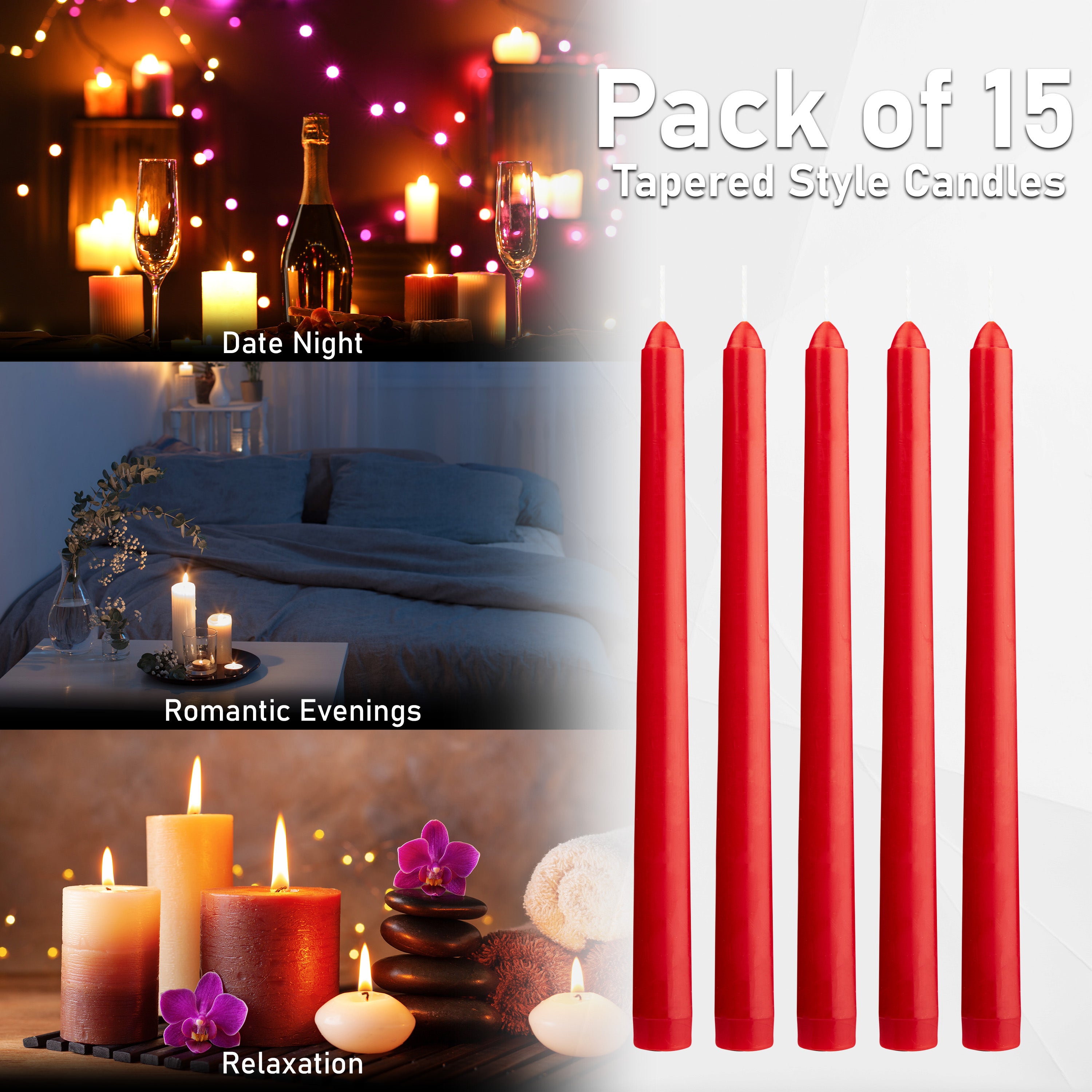 get-trend-home-bougies-chandelles-lot-15-non-parfum-es image 7