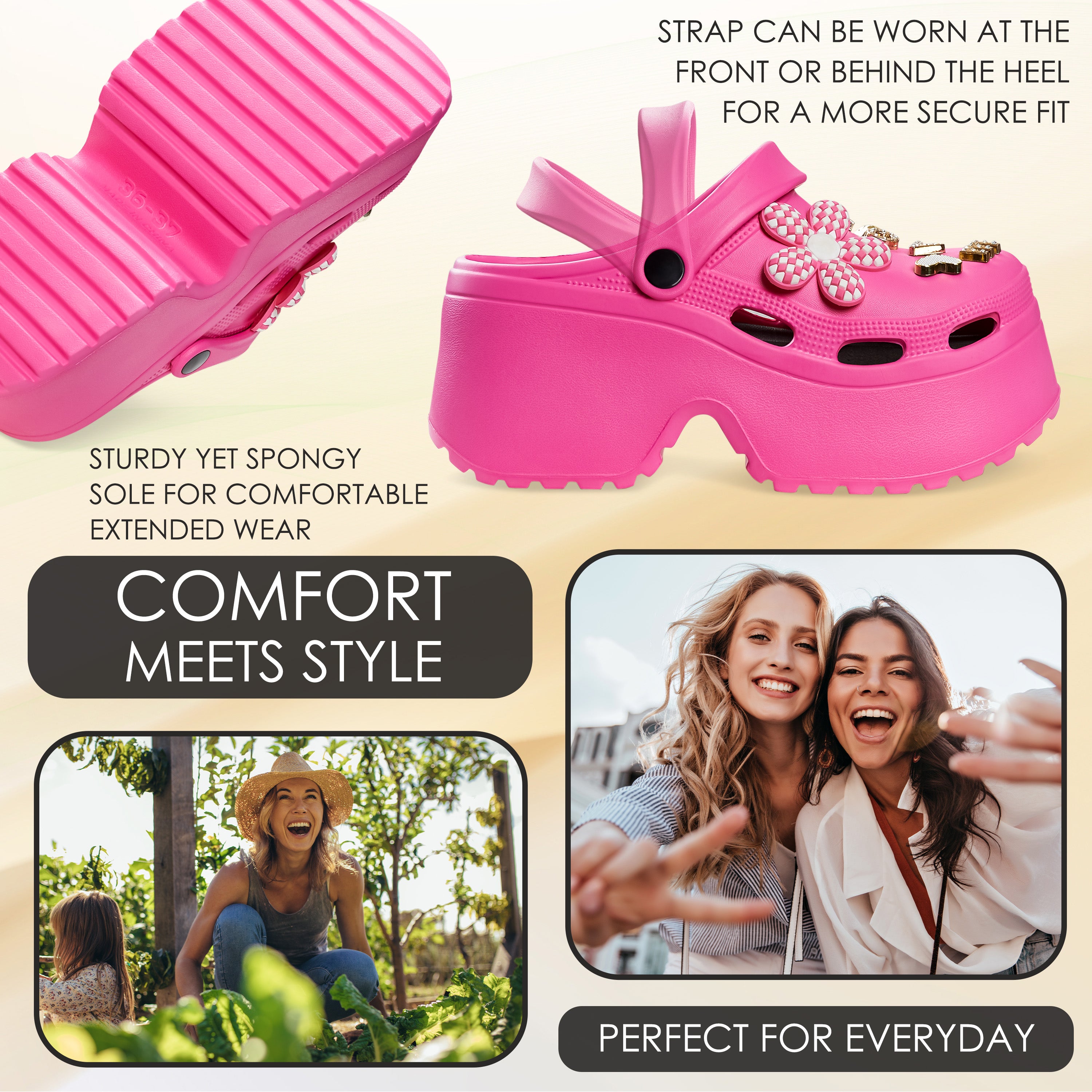citycomfort-platform-sabots-femme-rose-charms image 5