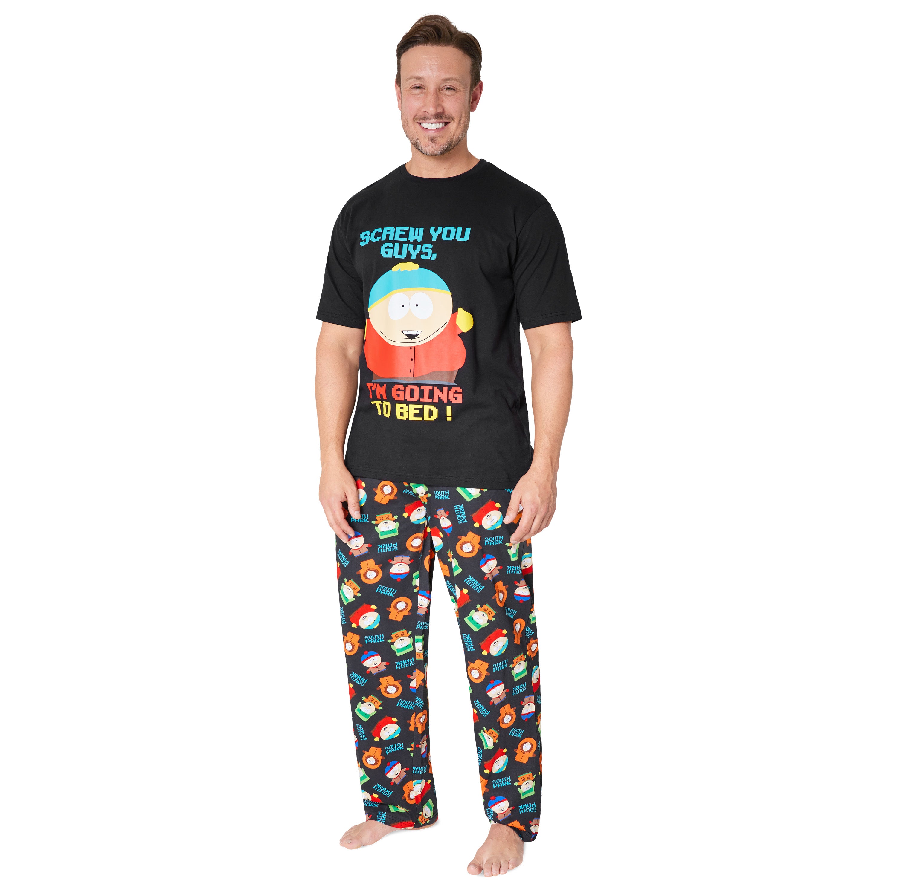 south-park-ensemble-pyjama-homme-coton-t-shirt-et-pantalon image 1