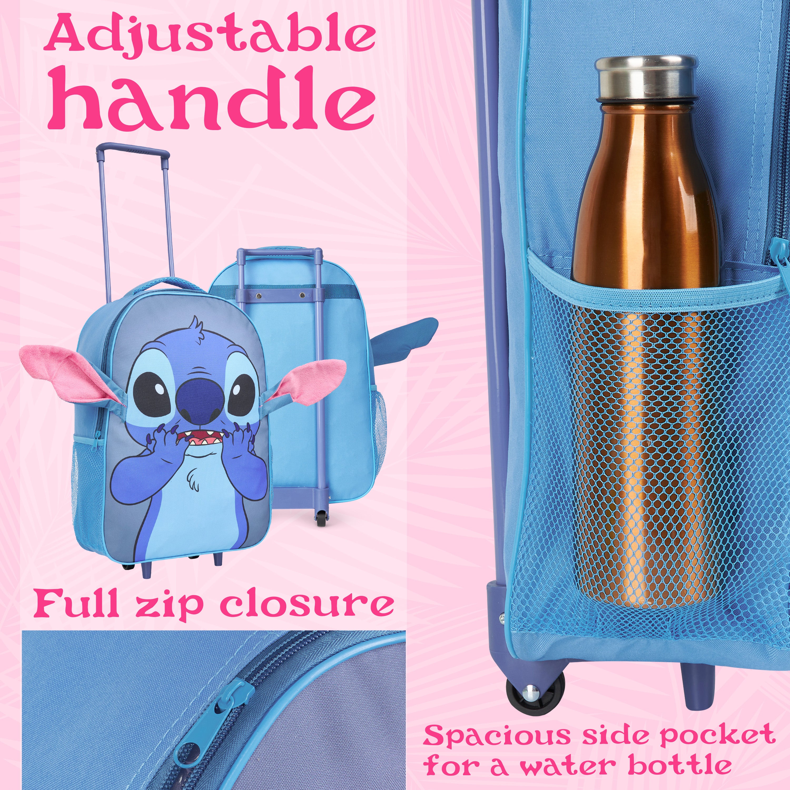disney-stitch-boys-valise-cabine-enfant-pliable-43x30x14cm-stitch image 4