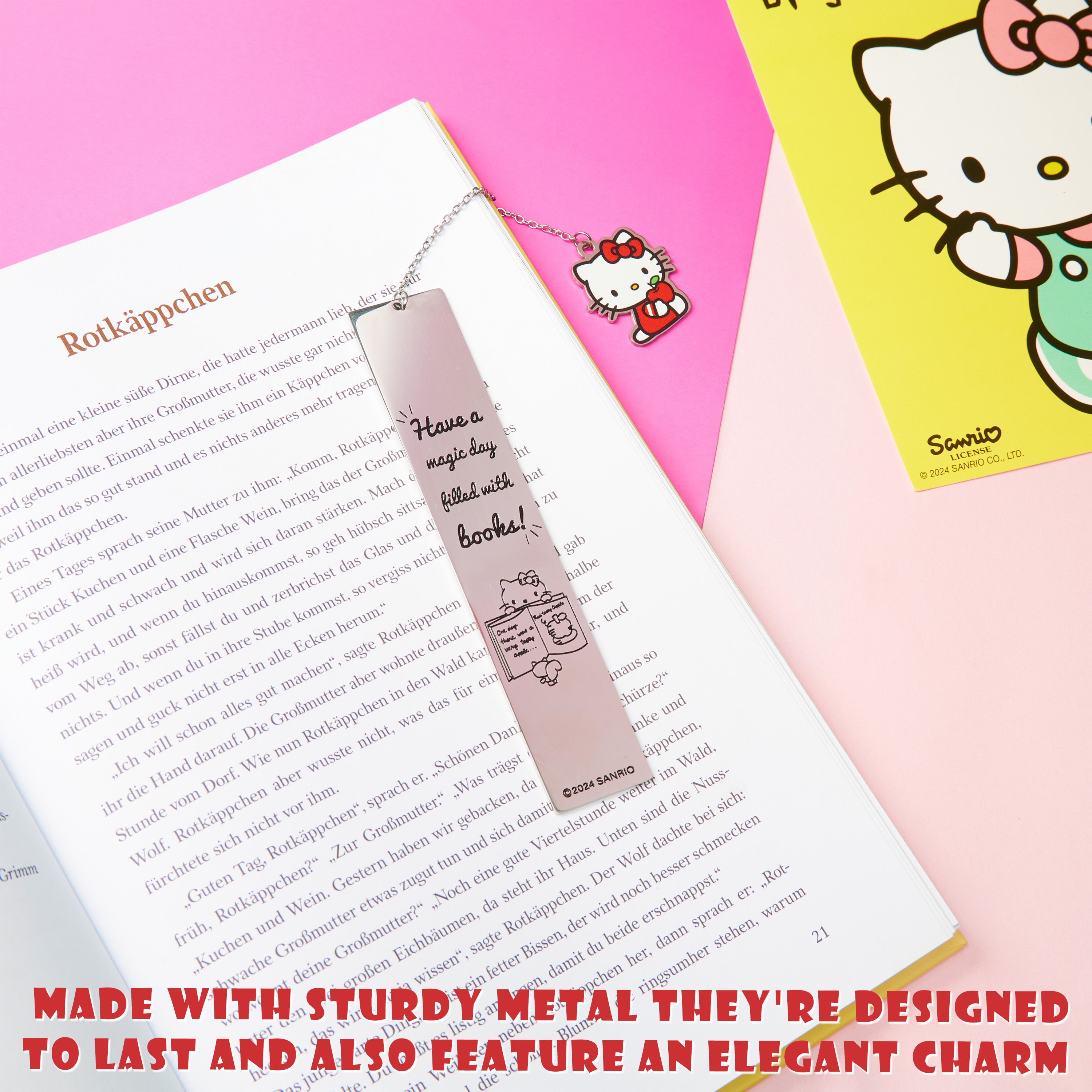 hello-kitty-marque-page-m-tal-avec-breloque-cadeau image 5