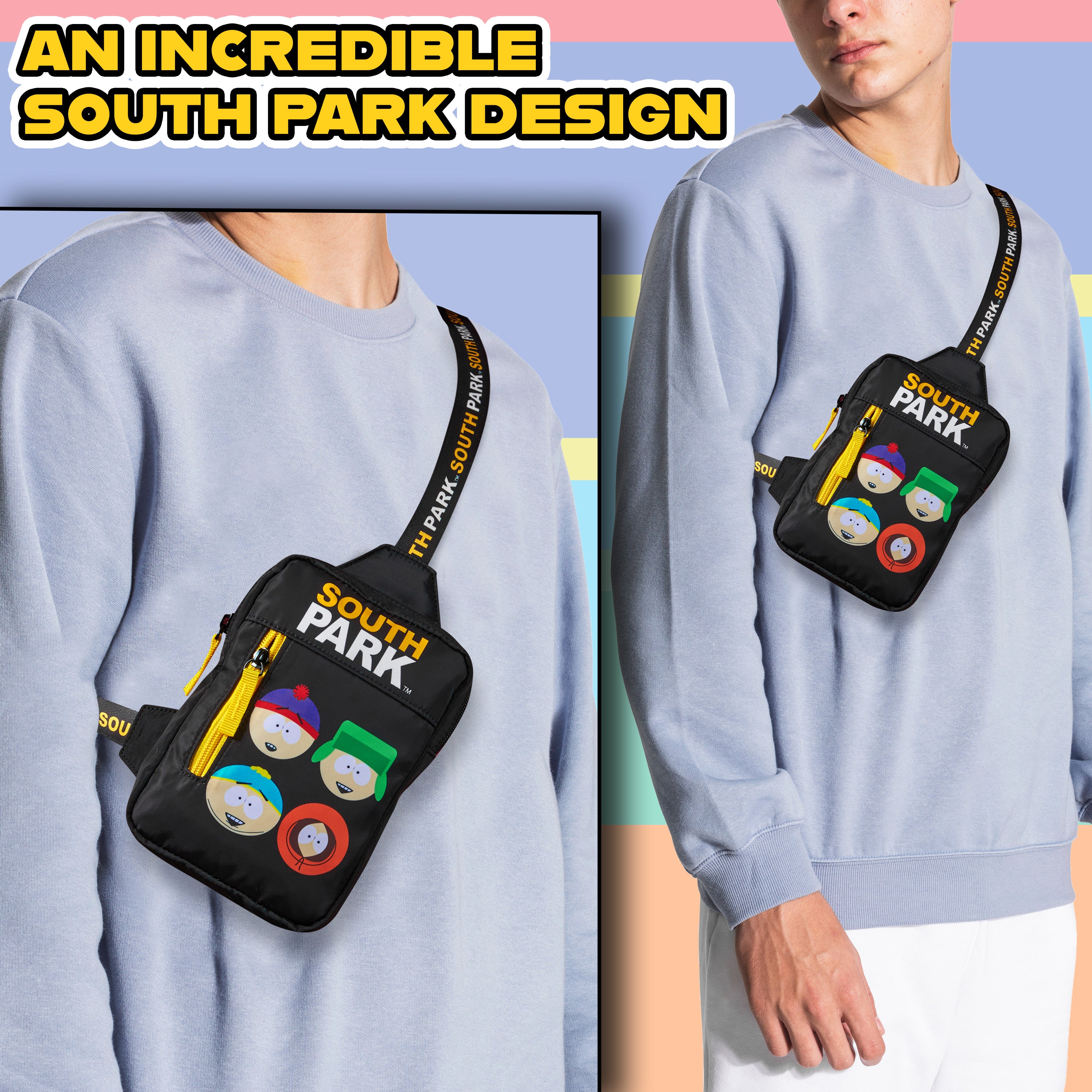 south-park-sac-bandouli-re-homme-eric-cartman-kenny-poches-zipp-es image 3