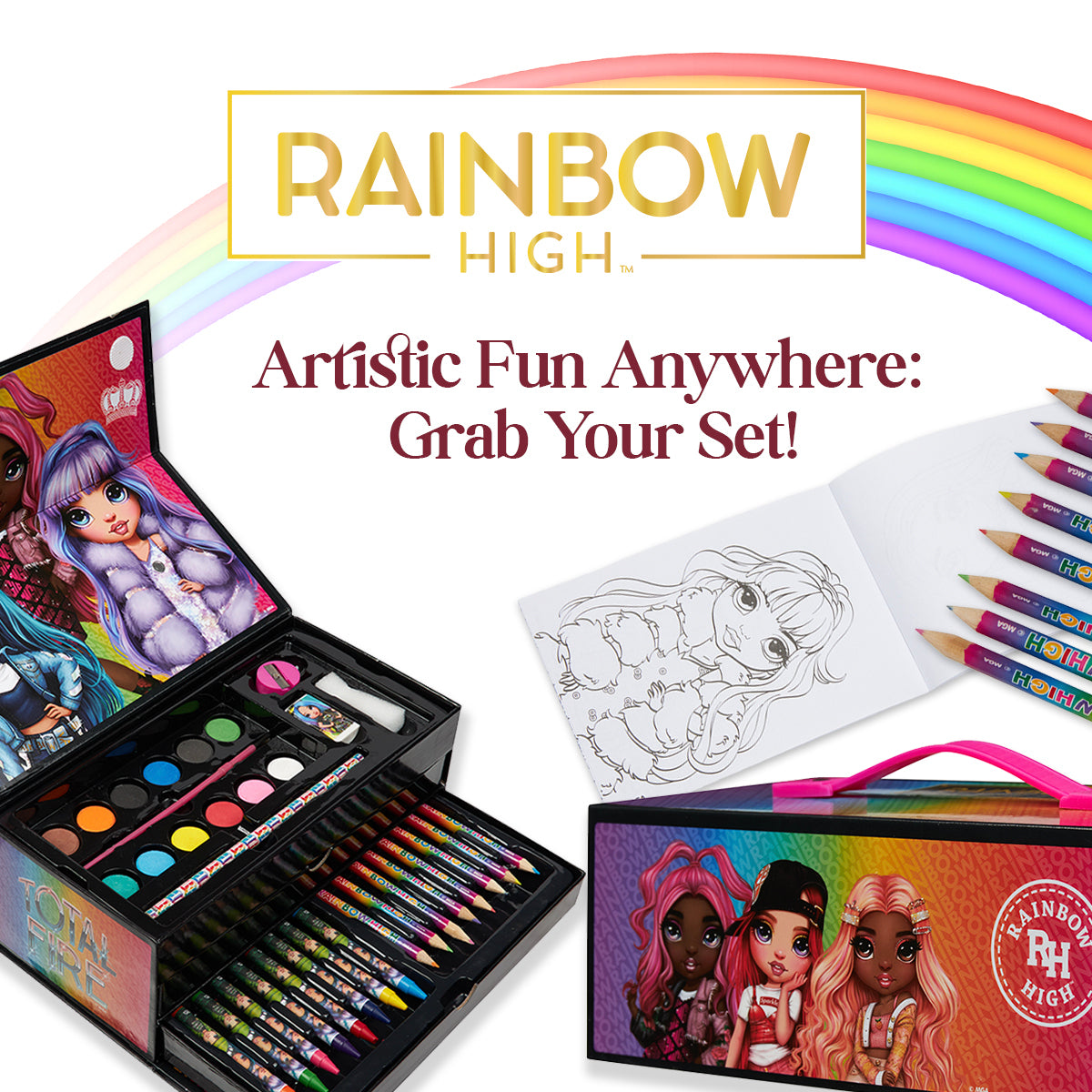 rainbow-high-coffret-dessin-enfant-40-pi-ces-mallette image 2
