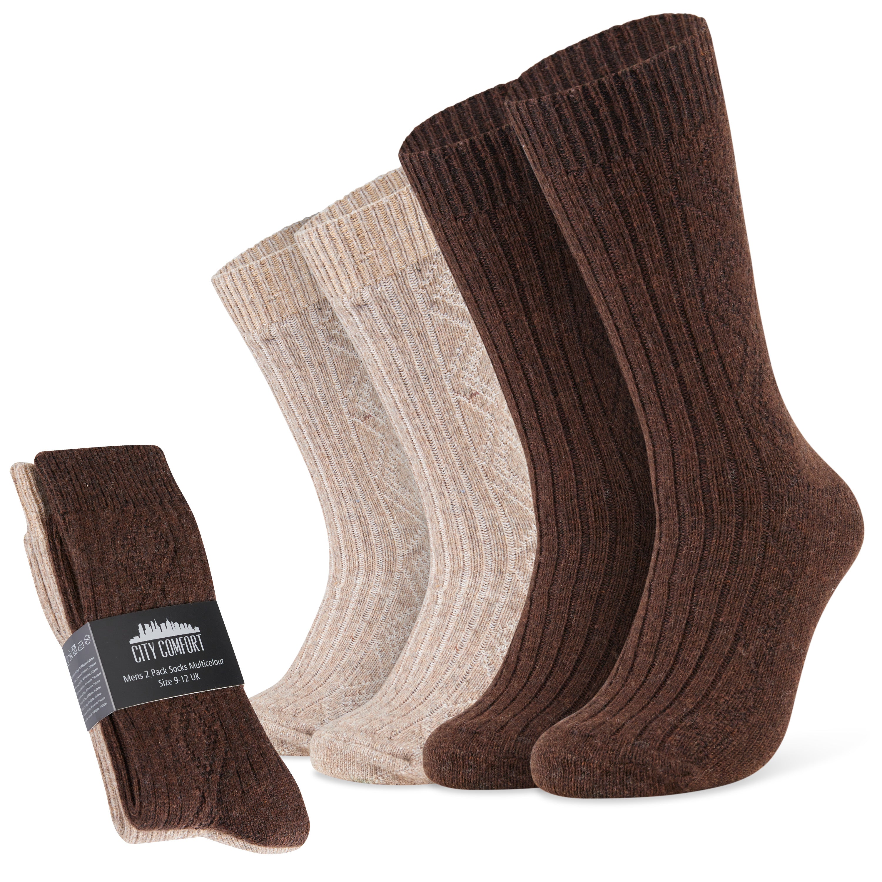 citycomfort-chaussettes-homme-cheville-chaudes-lot-2-taille-6-9 image 1