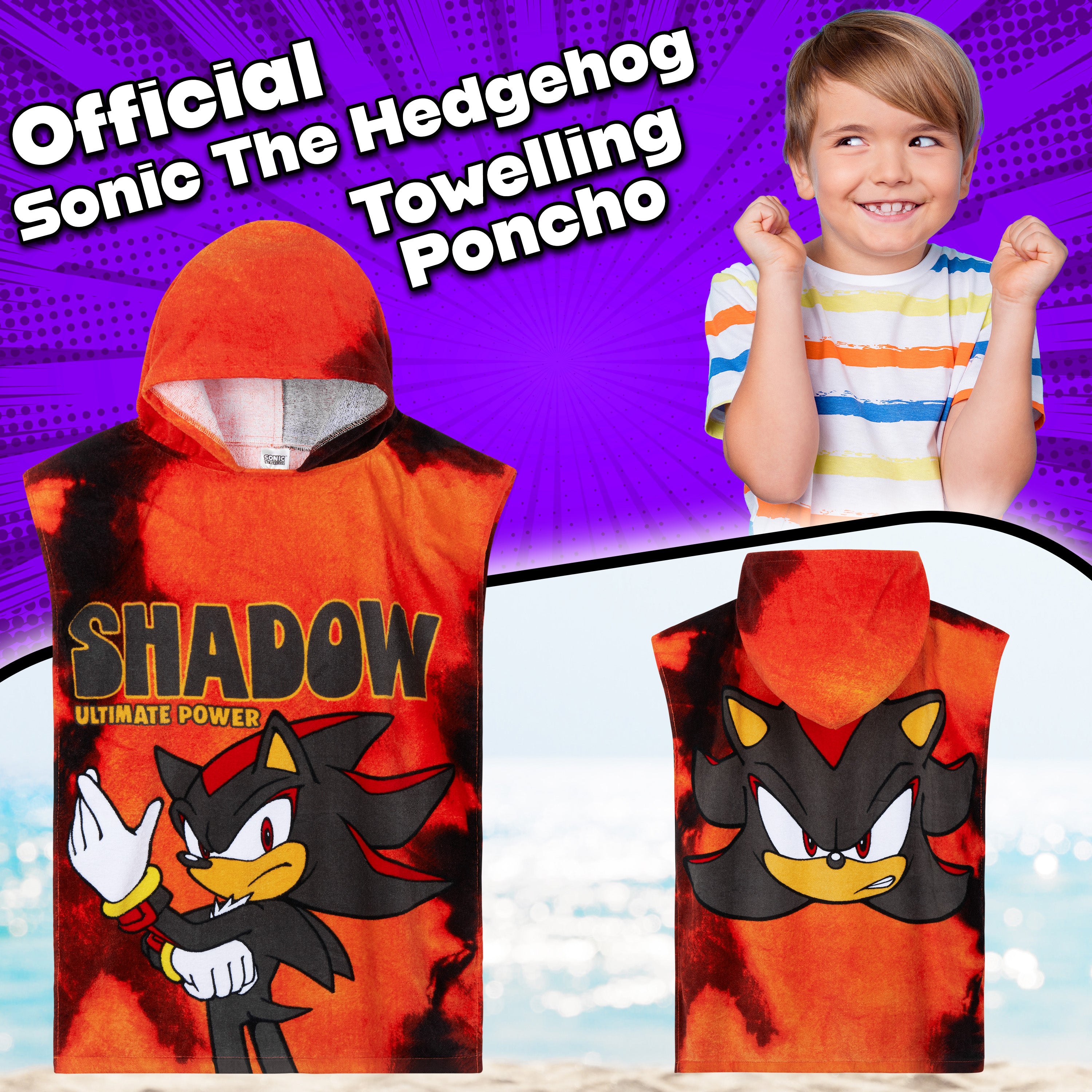 get-trend-sonic-serviette-poncho-coton-enfant image 2