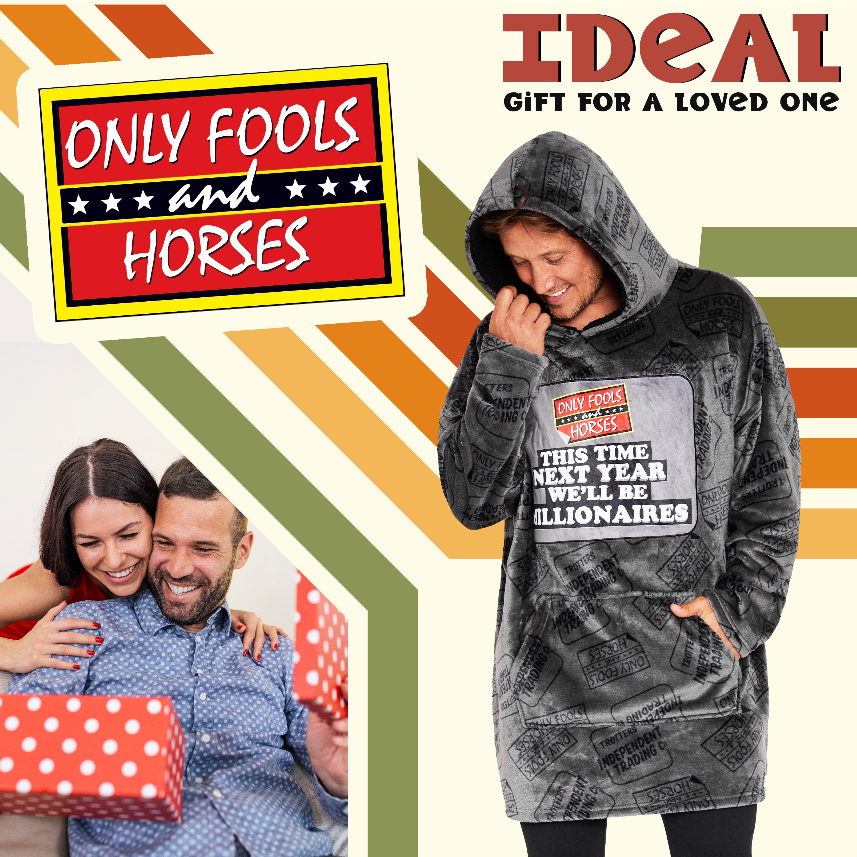 only-fools-sweat-plaid-homme-gris-taille-unique-pilou image 2