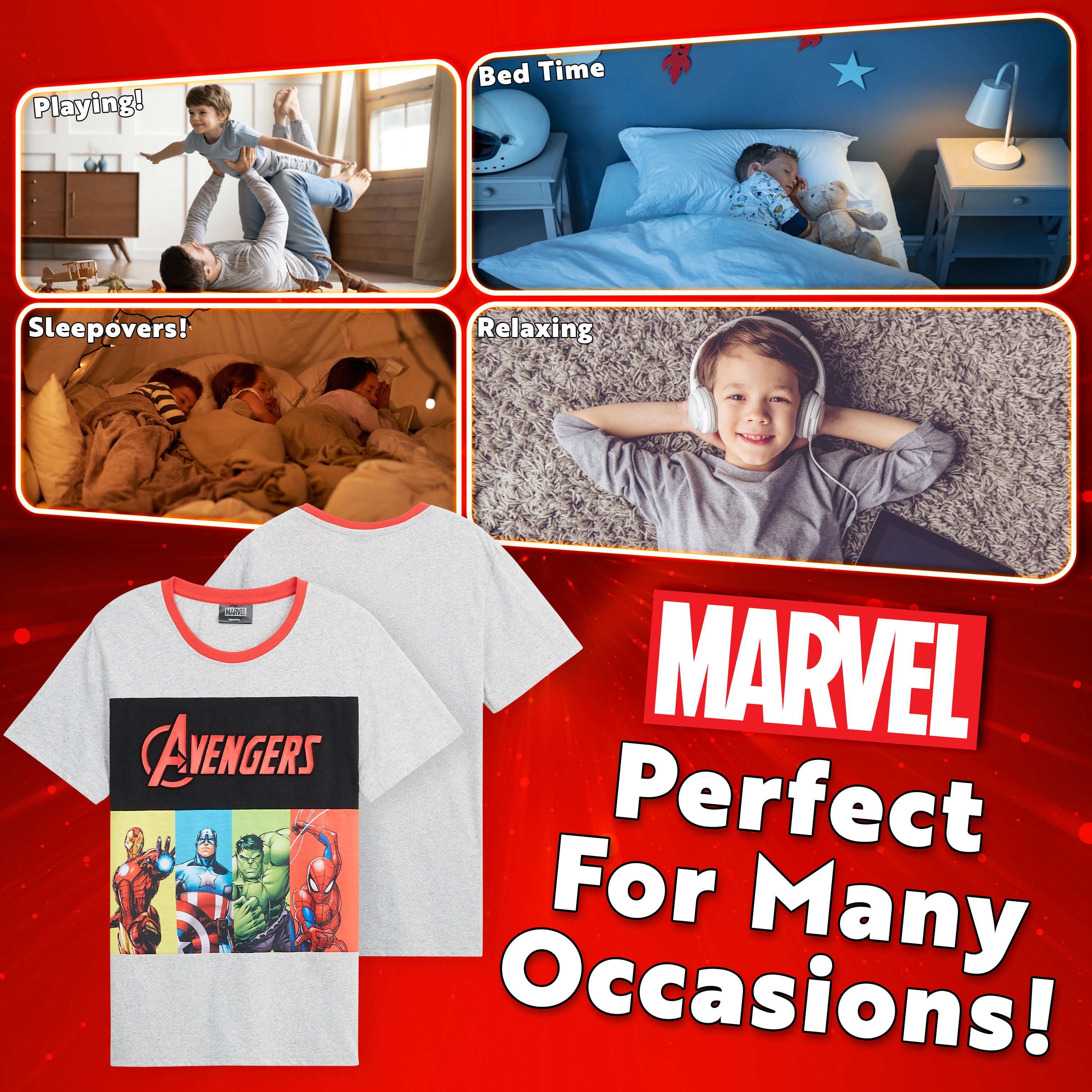 marvel-boys-pyjama-gar-on-spiderman-t-shirt-short image 4