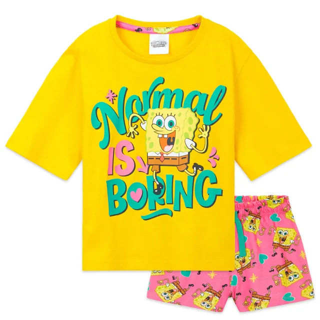 pyjama-bob-l-ponge-fille-t-shirt-short-coton-7-8-ans image 1
